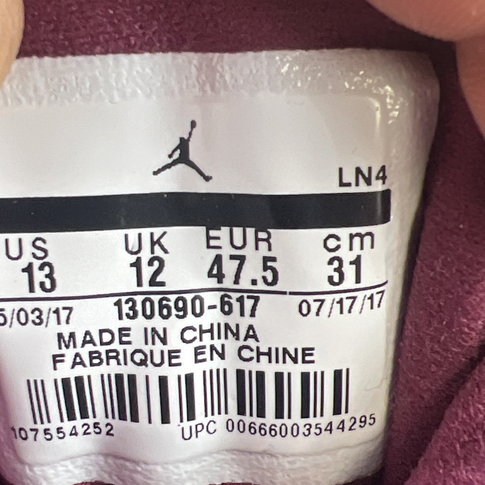 Size 13 - Air Jordan 12 Retro Bordeaux (130690-617)