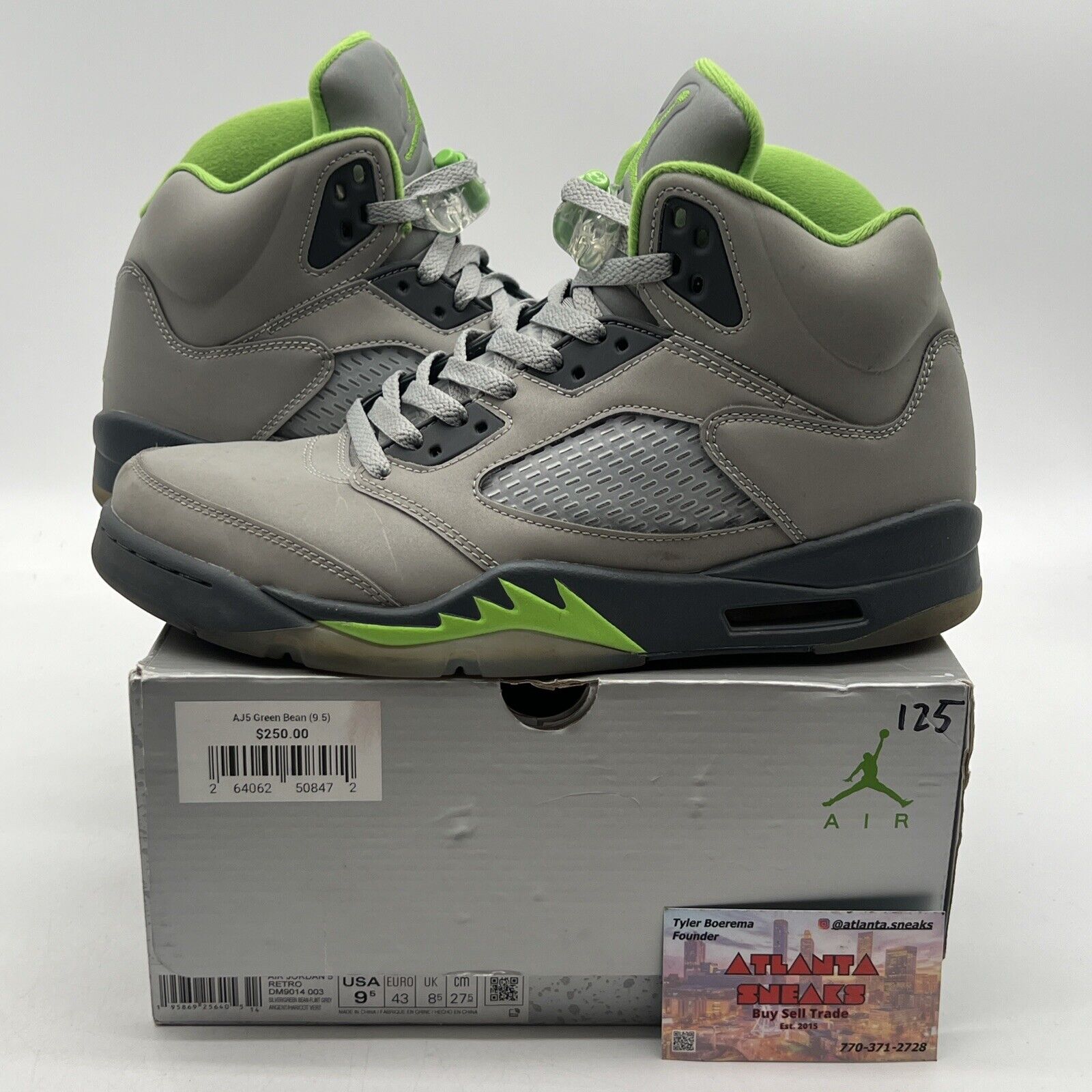 Size 9.5 - Jordan 5 Retro Green Bean (DM9014-003)