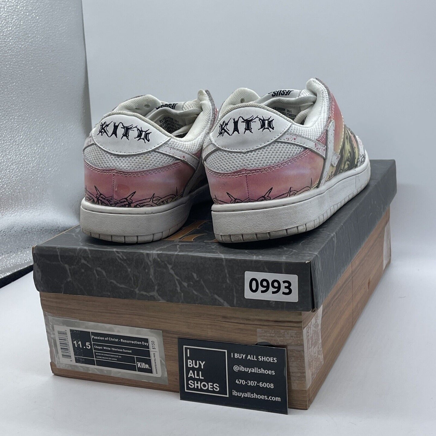 Size 11.5 - Kito Wares "Passion Of Christ, Resurrection Day" SB Dunk Low Style