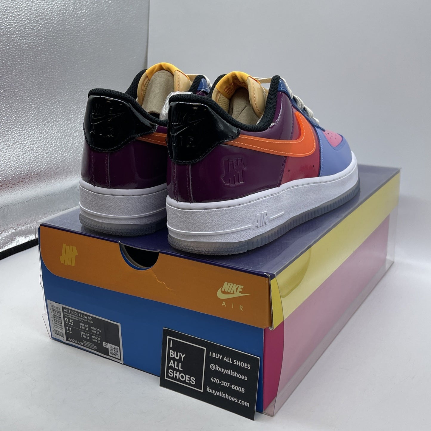 Size 9.5 - Nike Undefeated x Air Force 1 Low Total Orange Leather (DV5255-400)