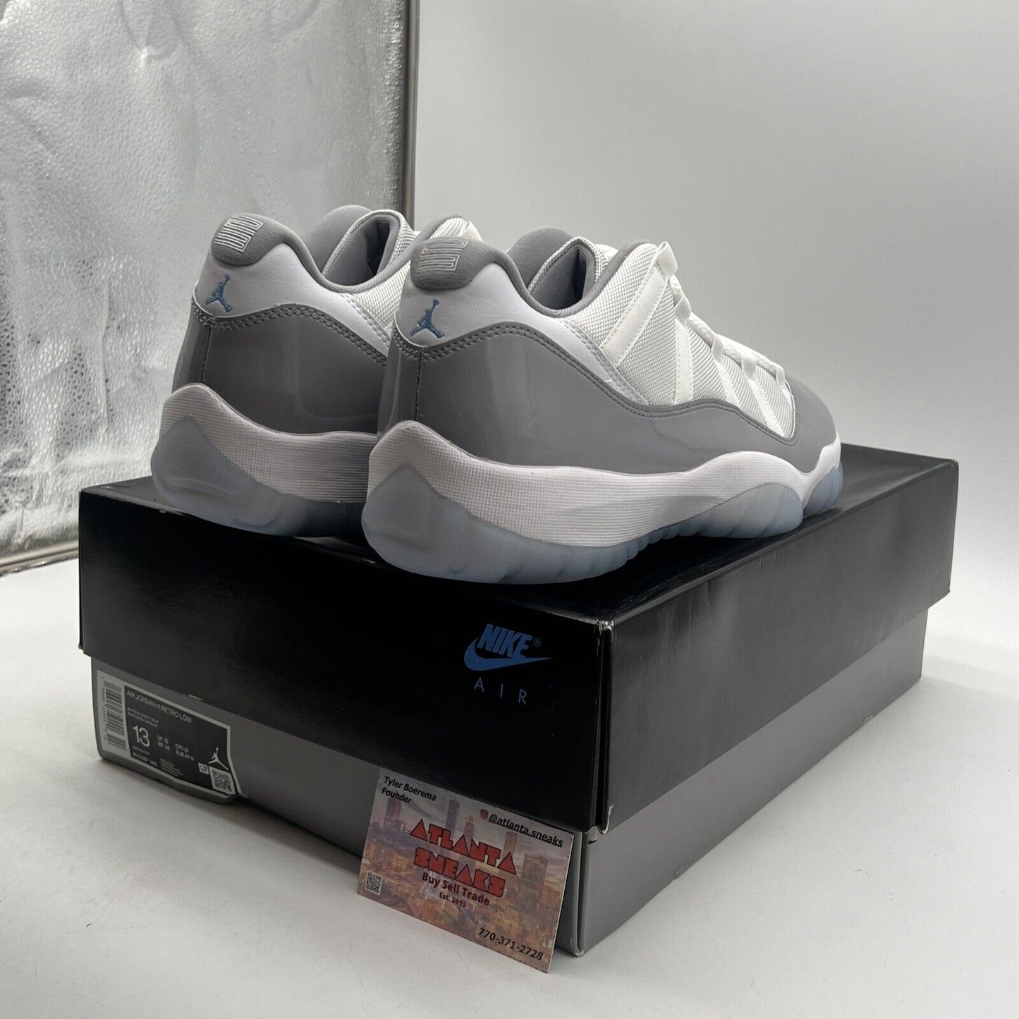 Size 13 - Air Jordan 11 Retro Low Cement Grey White Leather  (AV2187-140)