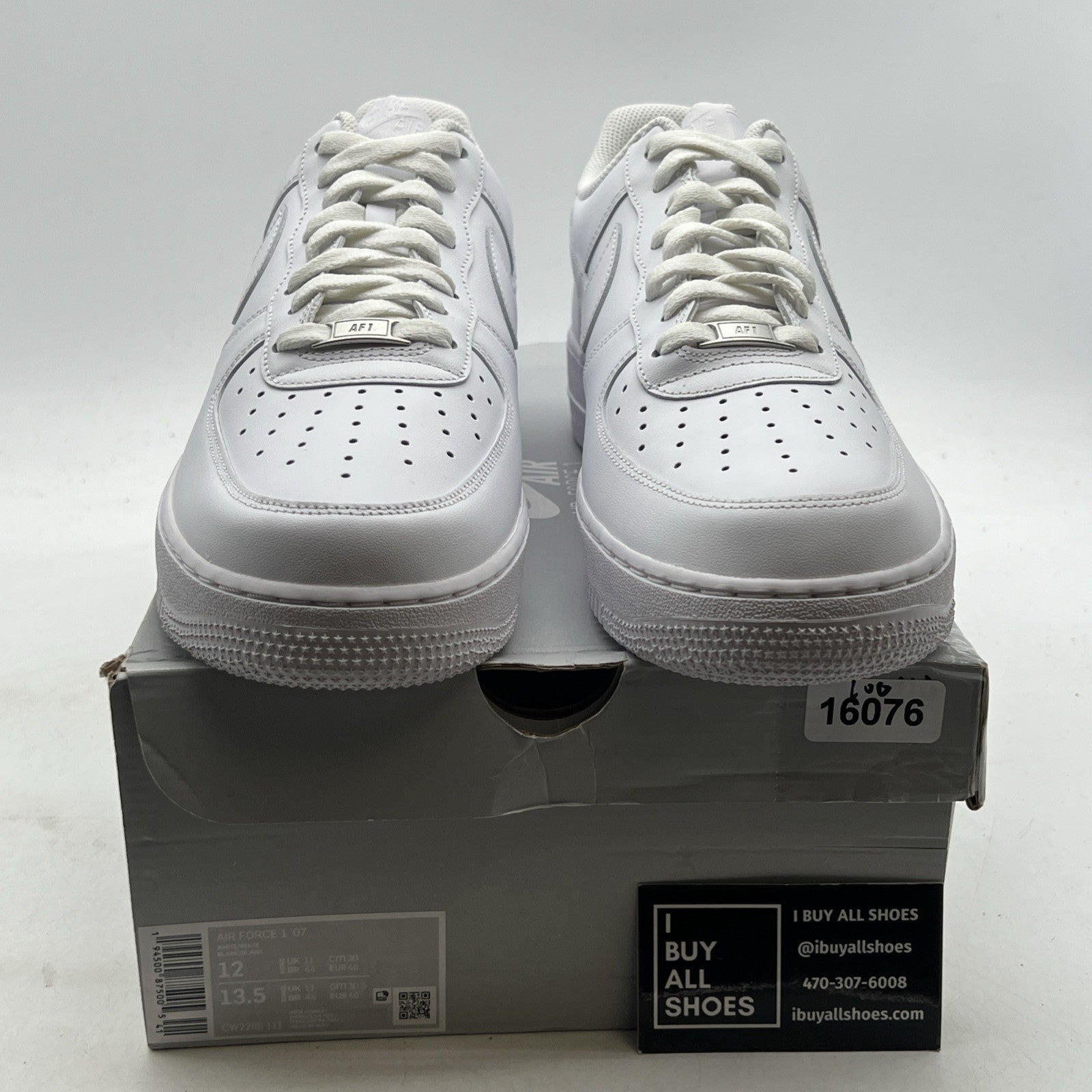 Size 12 - Nike Air Force 1 '07 Low Triple White (CW2288-111)