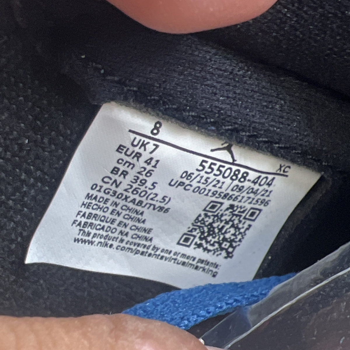 Size 8 - Air Jordan 1 Retro OG High Dark Marina Blue (555088-404)