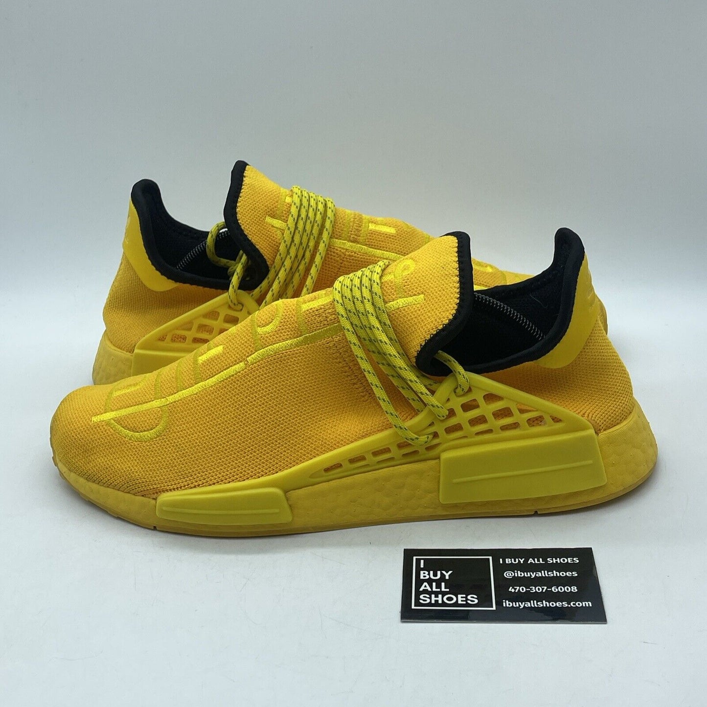 Size 12 - adidas Pharrell x NMD Human Race Yellow Black Suede Leather (GY0091)