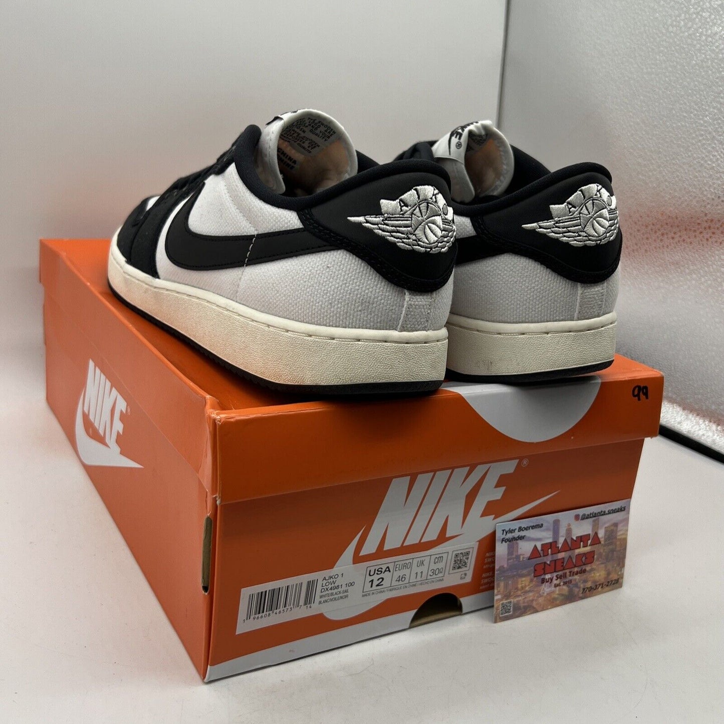 Size 12 - Air Jordan 1 KO Low Black White Black (DX4981-100)