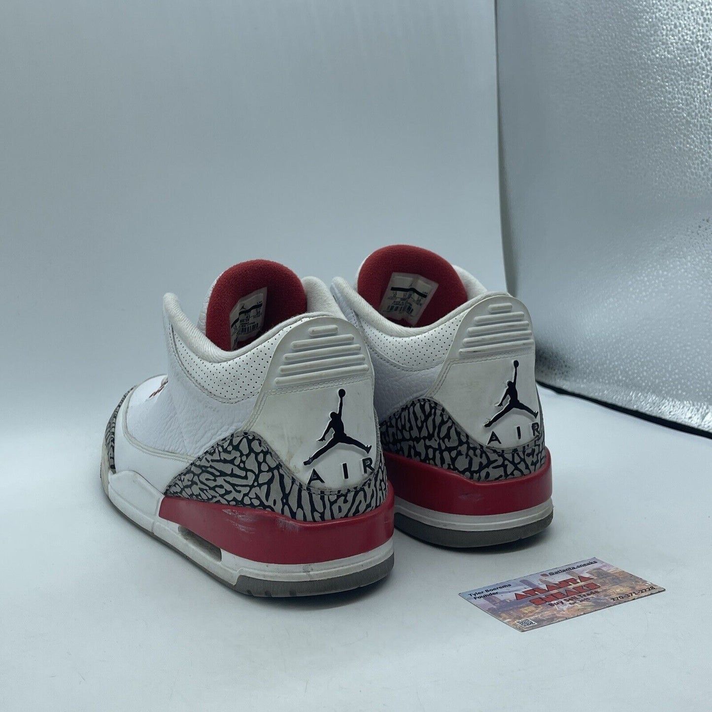 Size 12 - Jordan 3 Retro Hall of Fame 2018 Grey Suede Red White (136064-116)