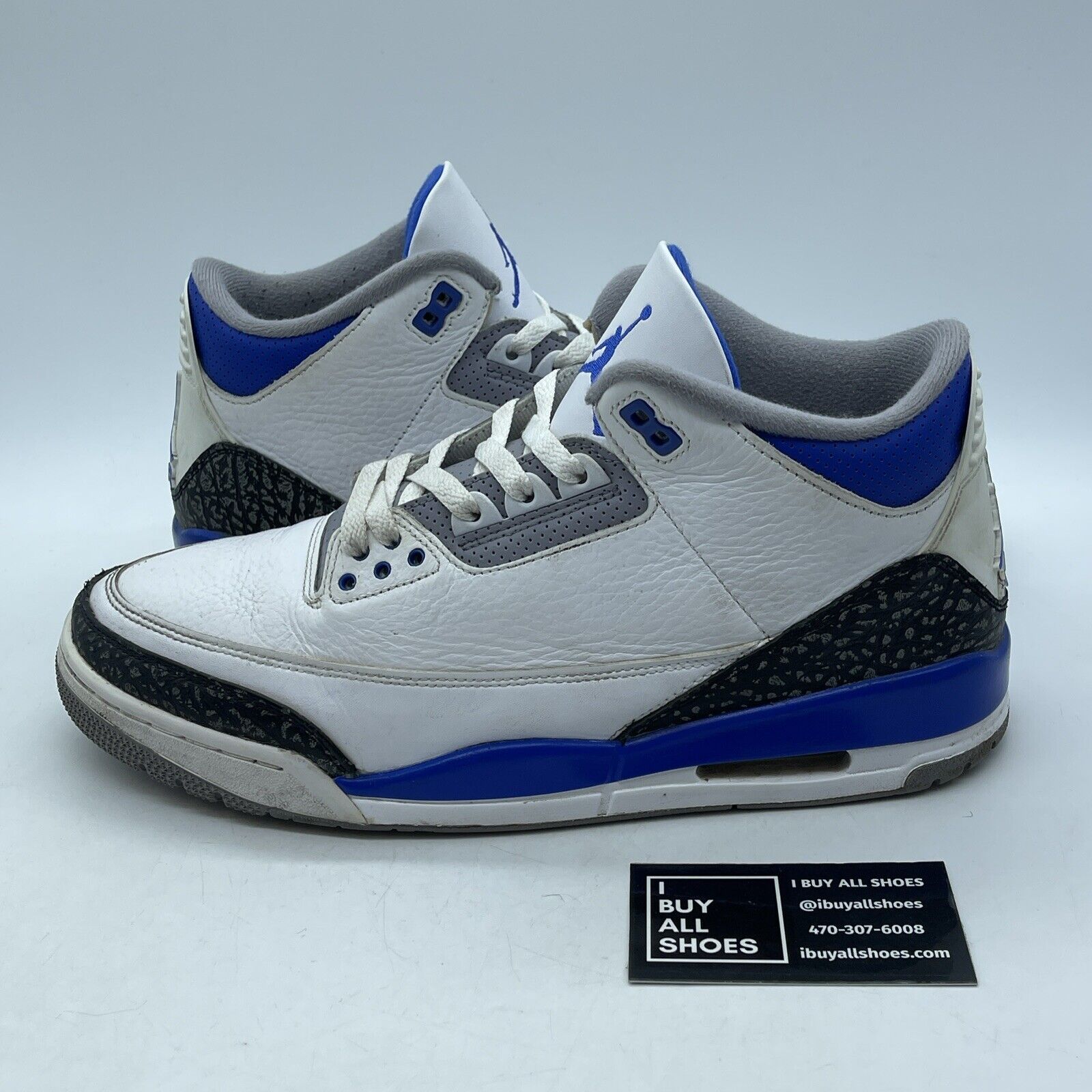 Size 11 - Jordan 3 Retro Mid Racer Blue White Grey Suede Leather (CT8532-145)