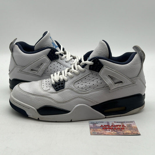 Size 9 - Air Jordan 4 Retro LS Columbia Navy Leather (314254-107)