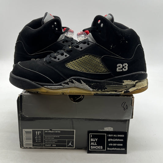 Size 11.5 - Air Jordan 5 Retro 2007 Black Metallic (136027-004)