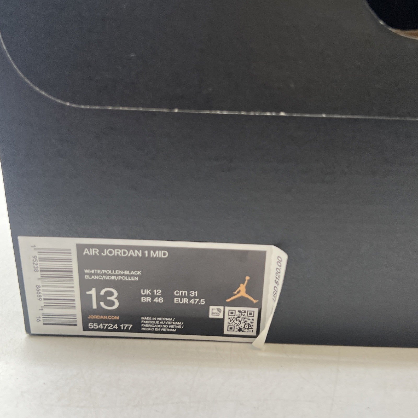 Size 13 - Air Jordan 1 Mid Black University Gold (554724-177)