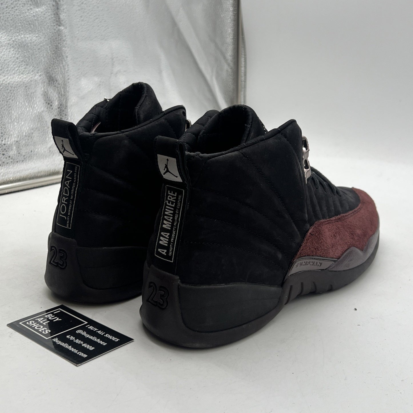 Size 13 - Air Jordan 12 Retro SP x A Ma Maniere Mid Black W (DV6989-001)