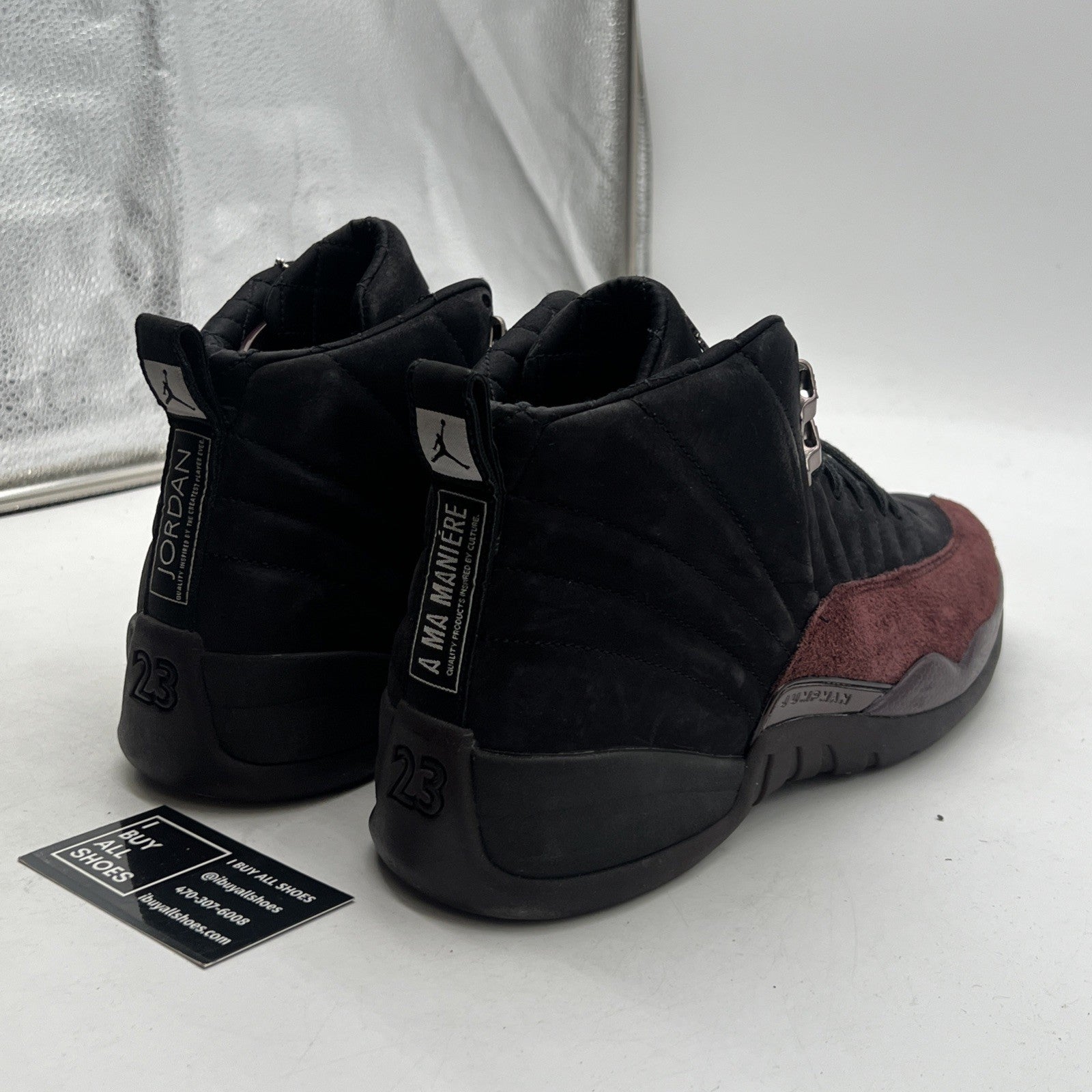Size 13 - Air Jordan 12 Retro SP x A Ma Maniere Mid Black W (DV6989-001)