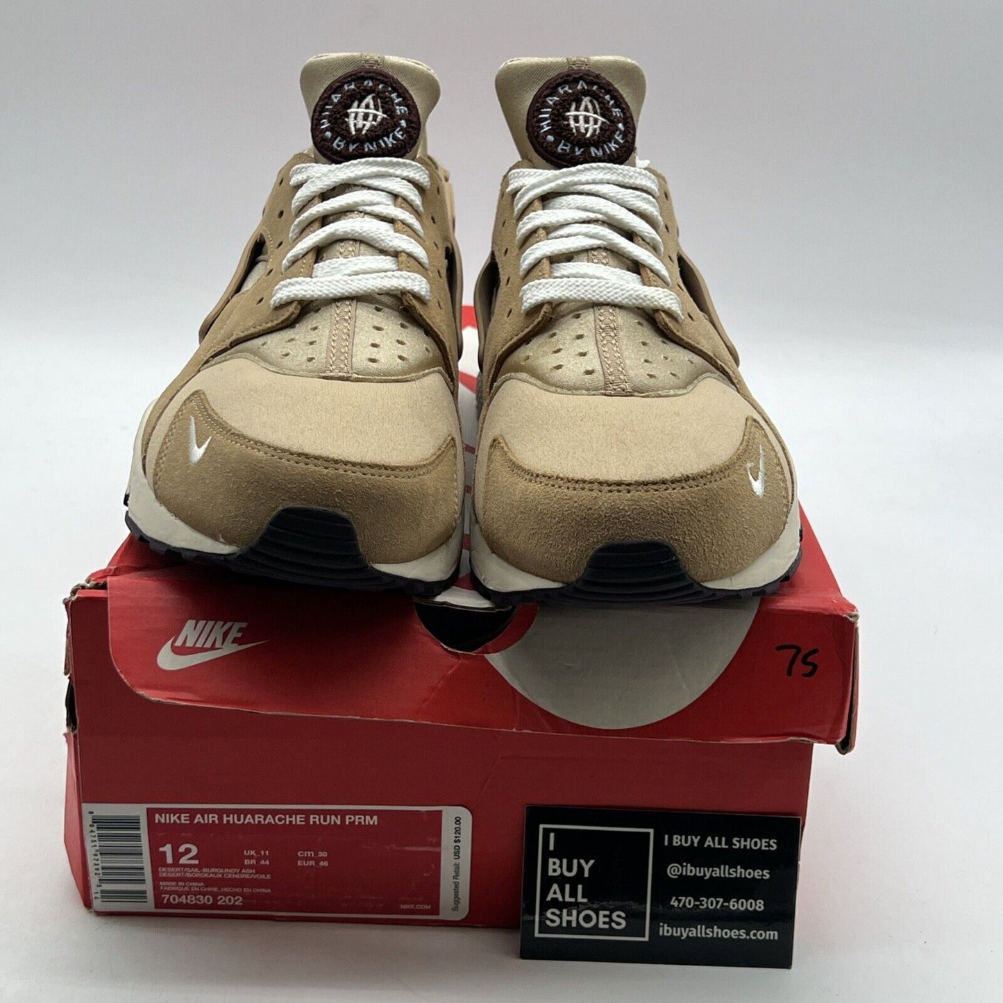Size 12 - Nike Air Huarache Run Premium Desert (704830-202)