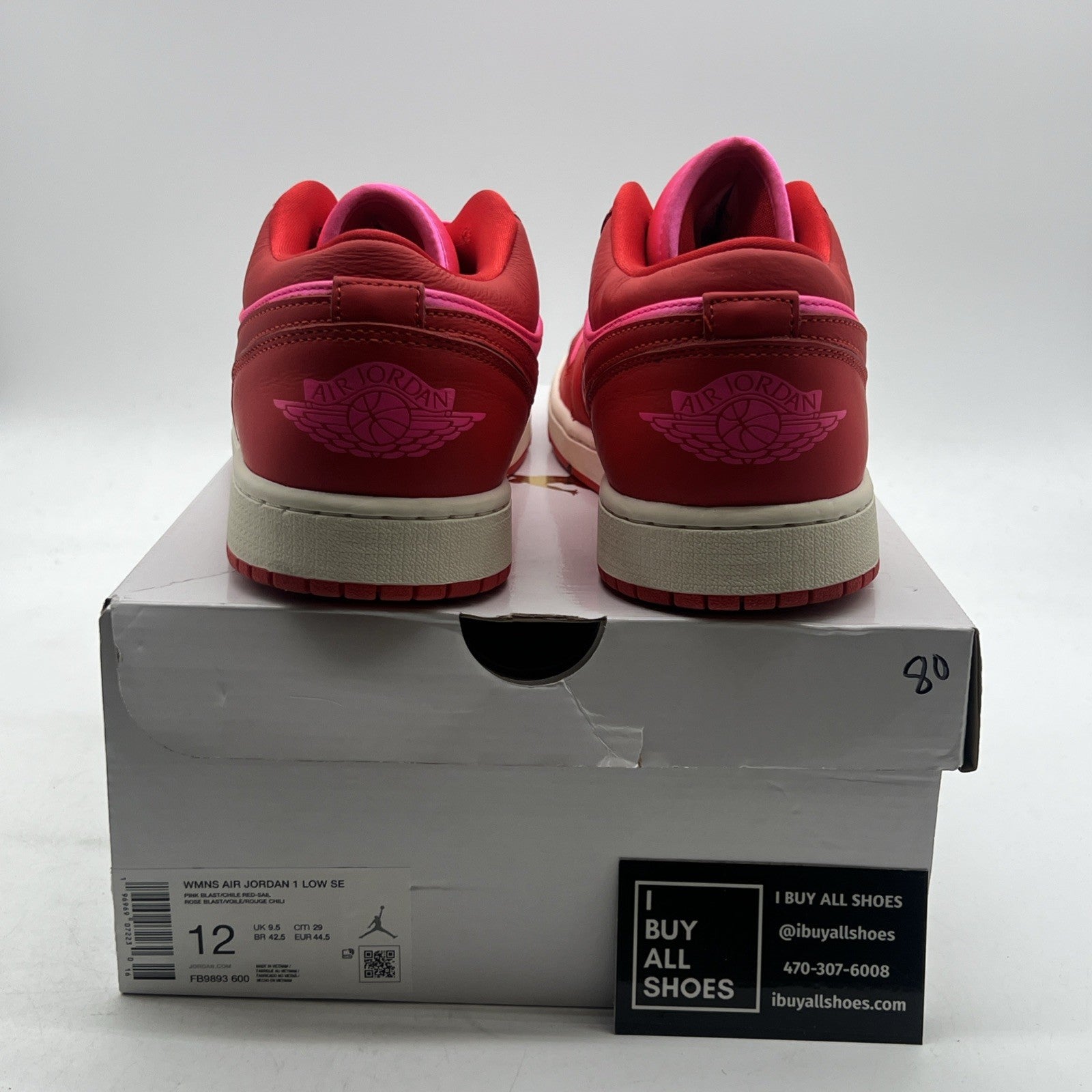 Size 12 - Air Jordan 1 SE Low Pink Blast W (FB9893-600)