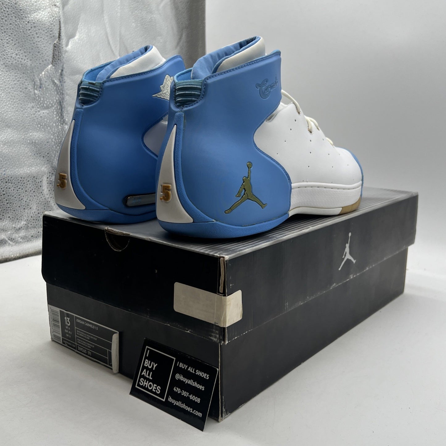 Size 13 - Air Jordan Carmelo 1.5 White (309265-171)