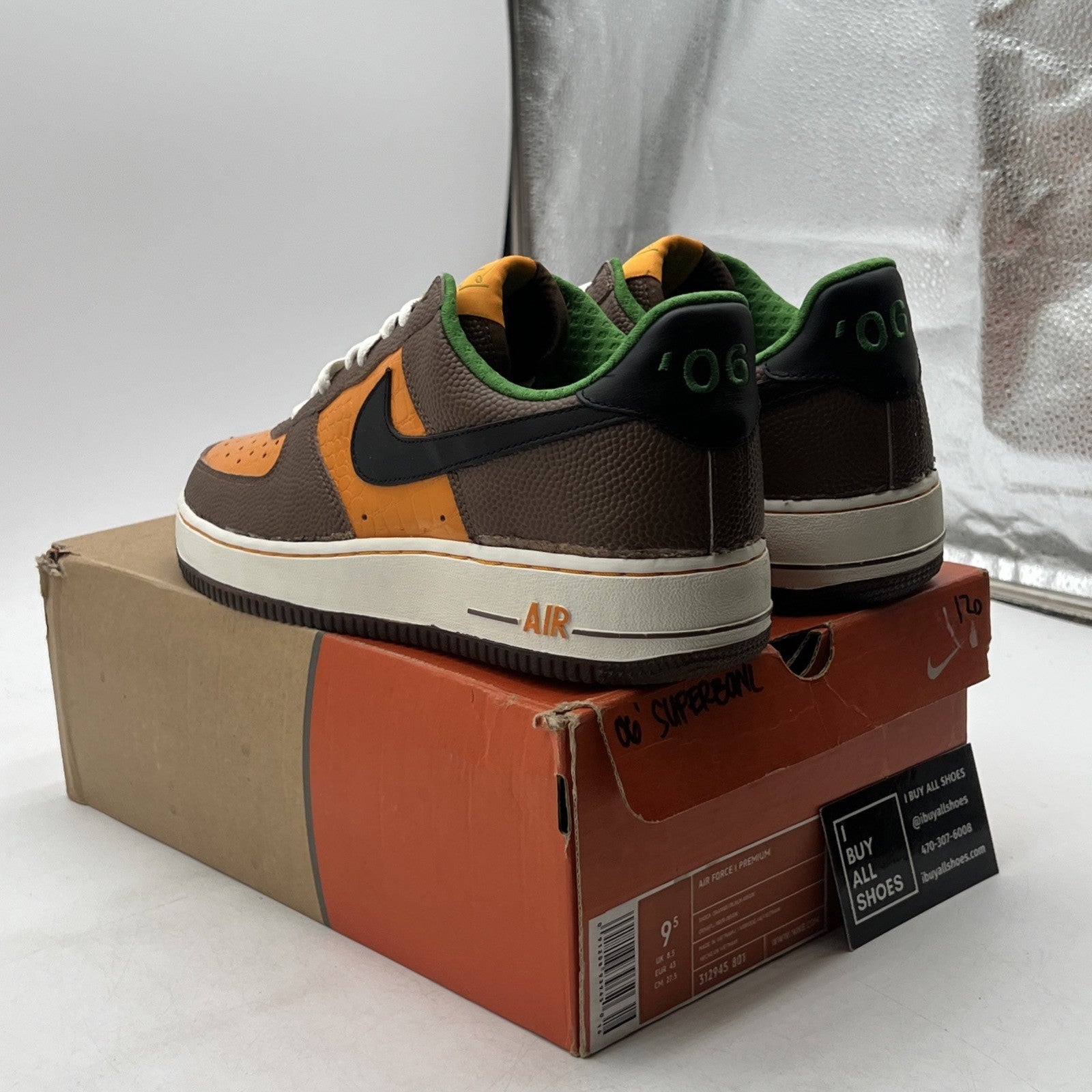Size 9.5 - Nike Air Force 1 Premium Super Bowl (312945-801)