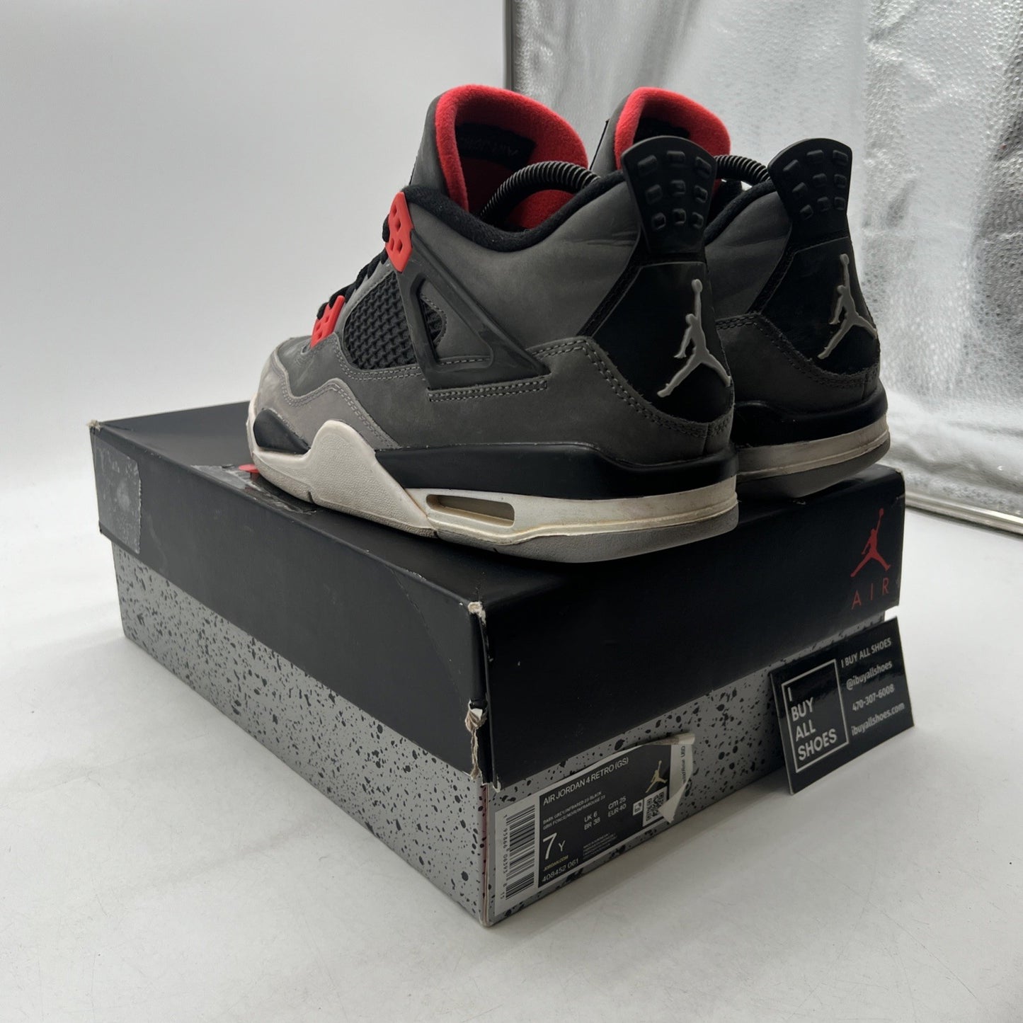 Size 7Y - Air Jordan 4 Infrared 2022 (408452-061)