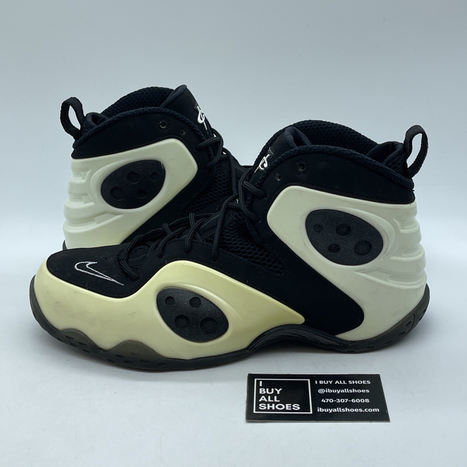 Size 9.5 - Nike Zoom Rookie Glow In The Dark Black White Suede (472688-101)