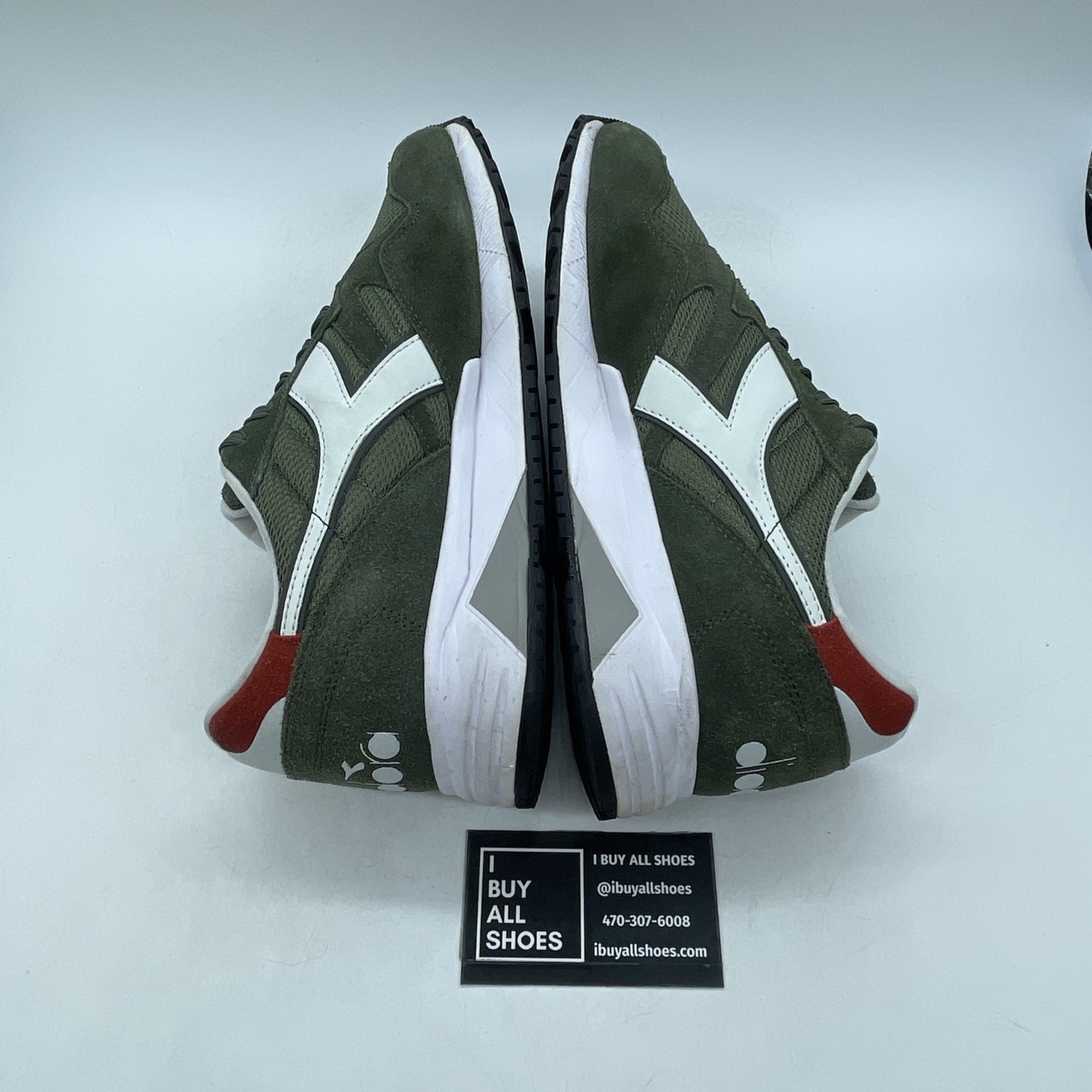 Size 9 - Diadora N902 S Mesh Italia Olive Green/ White/ Red (90395)