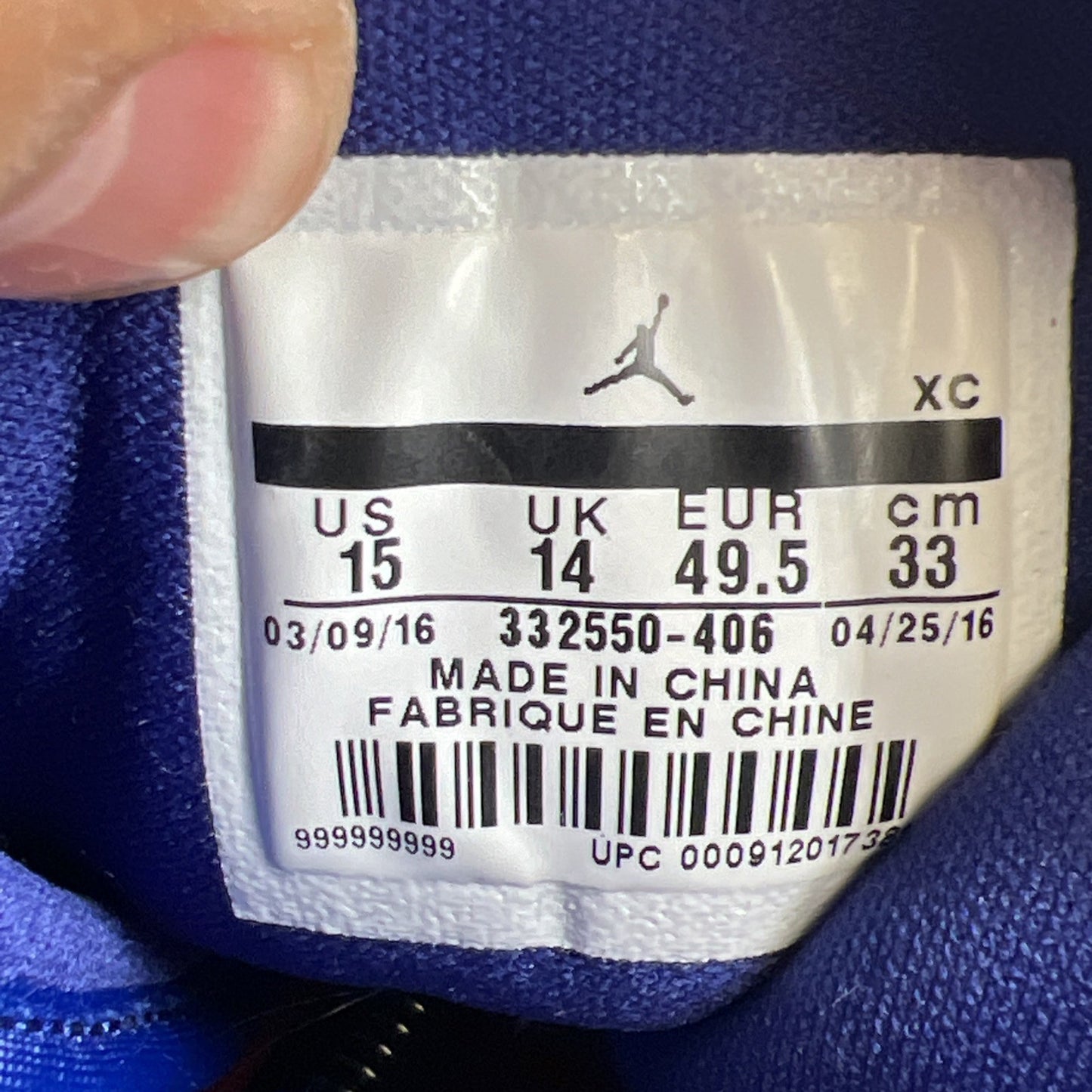Size 15 - Air Jordan 1 Retro High Gold Medal (332550-406)