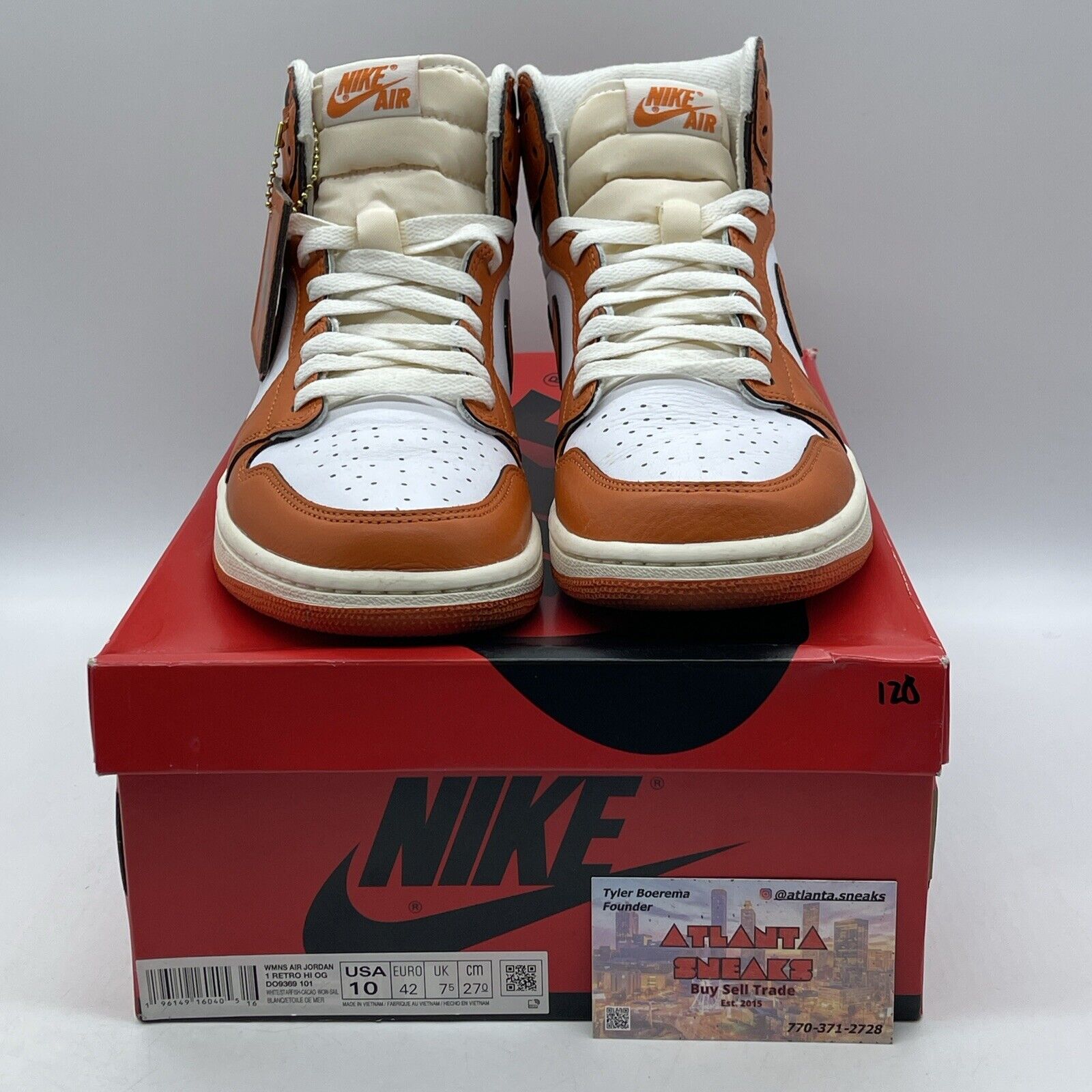 Size 10W - Jordan 1 Retro High OG Starfish Brown White Orange (DO9369-101)