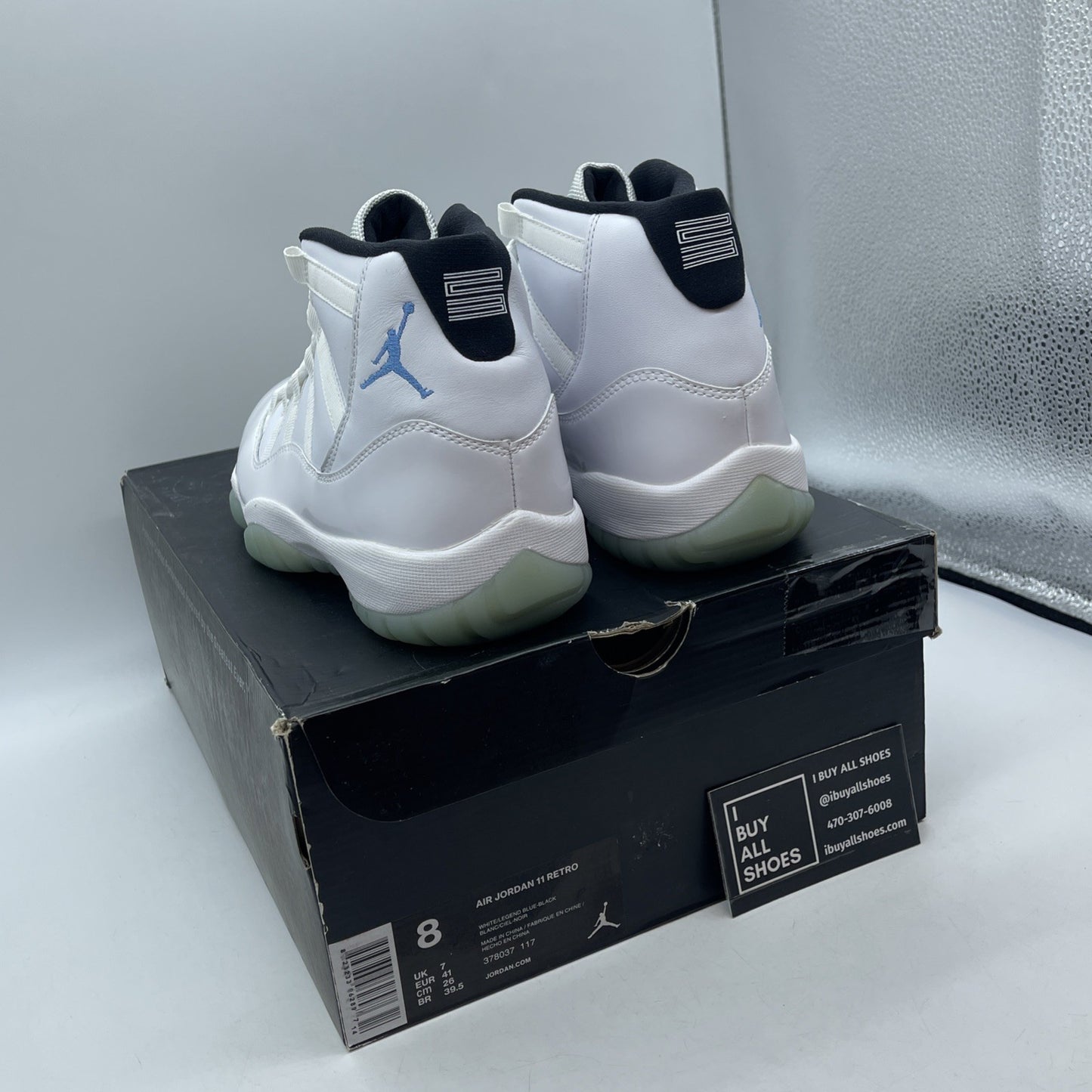 Size 8 - Jordan 11 Retro High Legend Blue White Black Leather (378037-117)