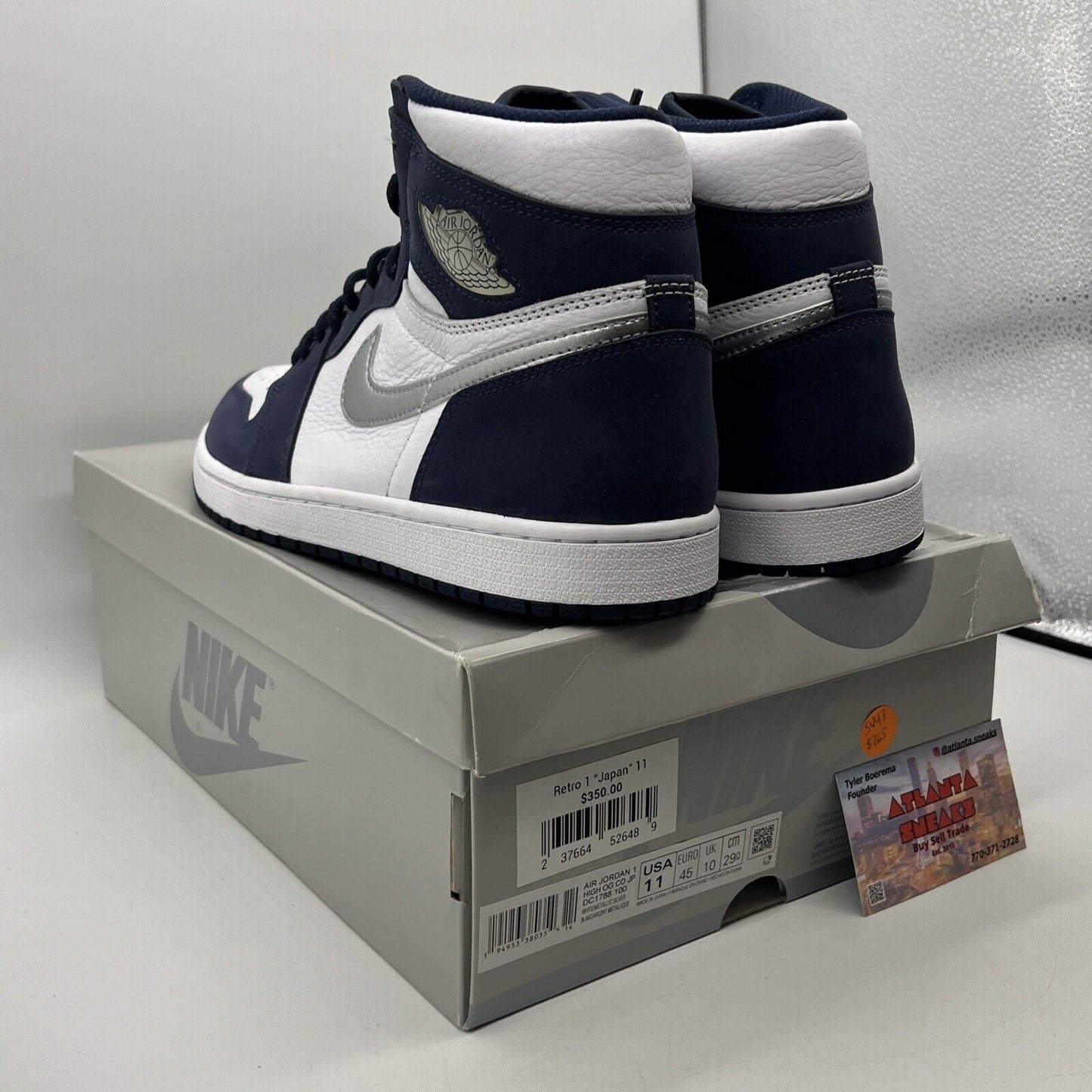 Size 11 - Jordan 1 Retro High CO.JP Midnight Navy White Silver (DC1788-100)