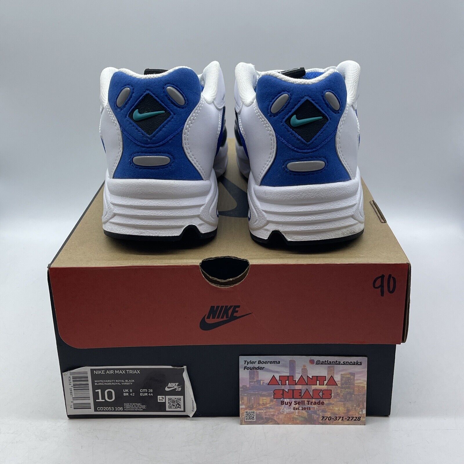 Size 10 - Nike Air Max Triax 96 Retro Royal White Blue (CD2053-106)