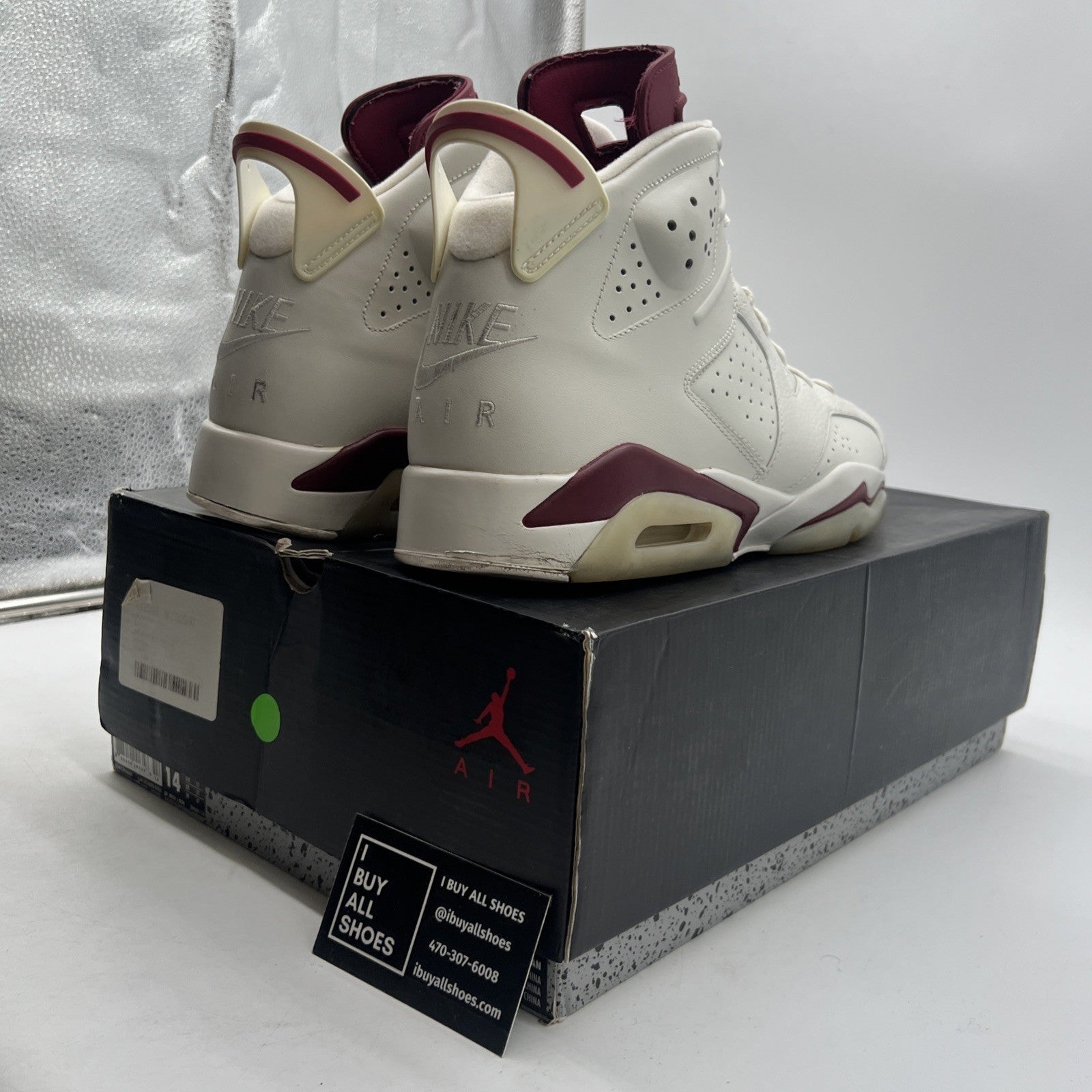 Size 14 - Air Jordan 6 Retro 2015 Maroon (384664-116)