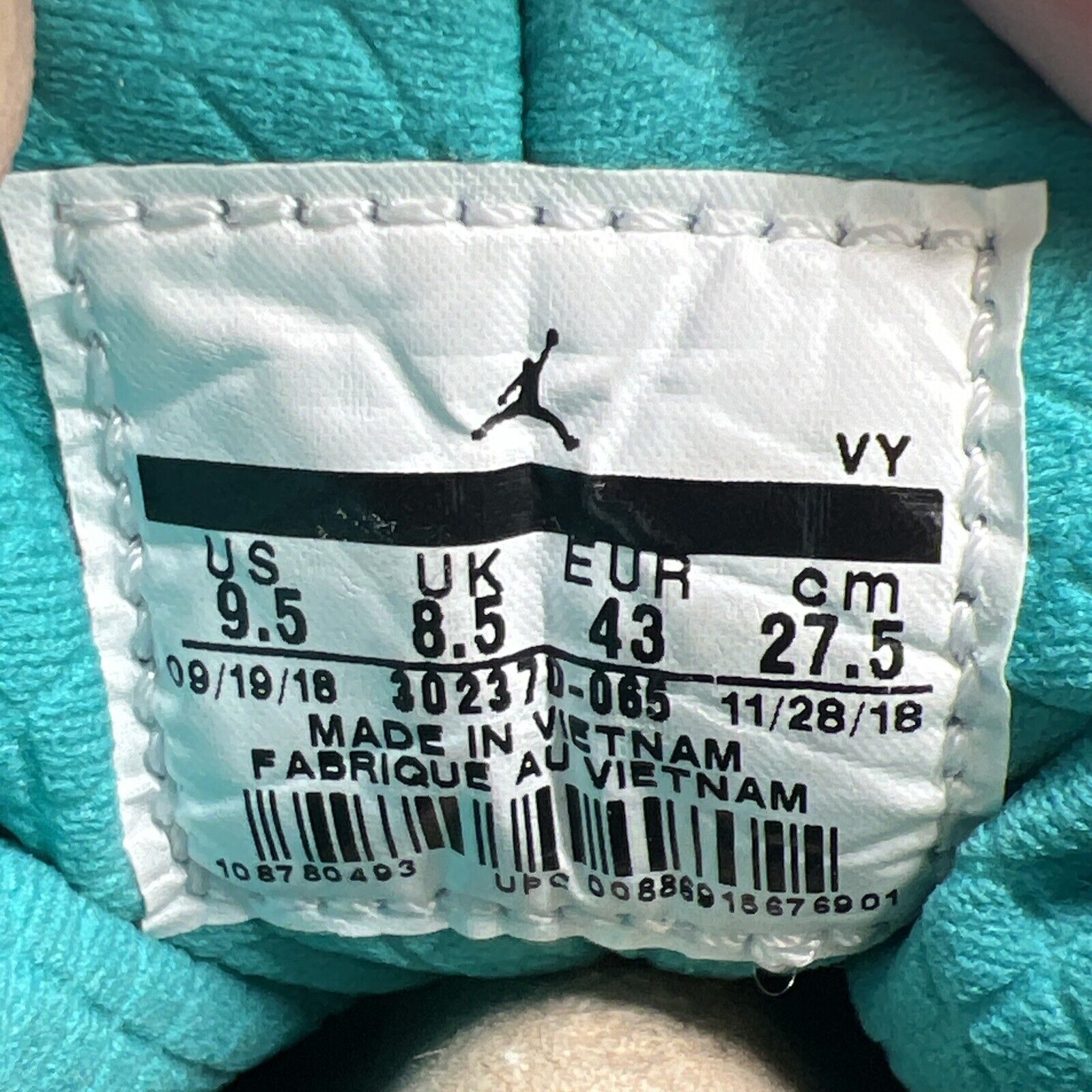 Size 9.5 - Air Jordan 9 Retro Dream It, Do It Purple Aqua Red Black (302370-065)