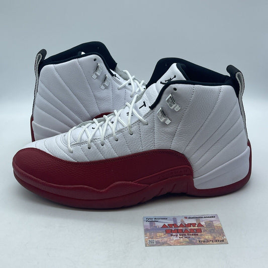 Size 12 - Jordan 12 Retro 2023 Mid Cherry Red White Silver Leather (CT8013-116)