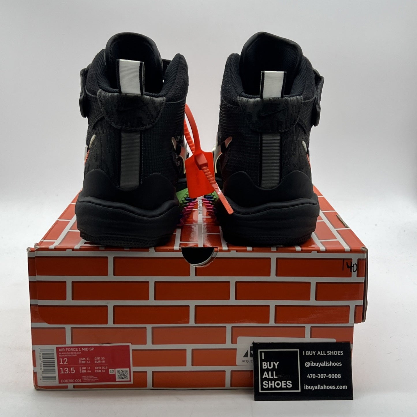 Size 12 - Nike Air Force 1 x Off-White Black 2022 (DO6290-001)