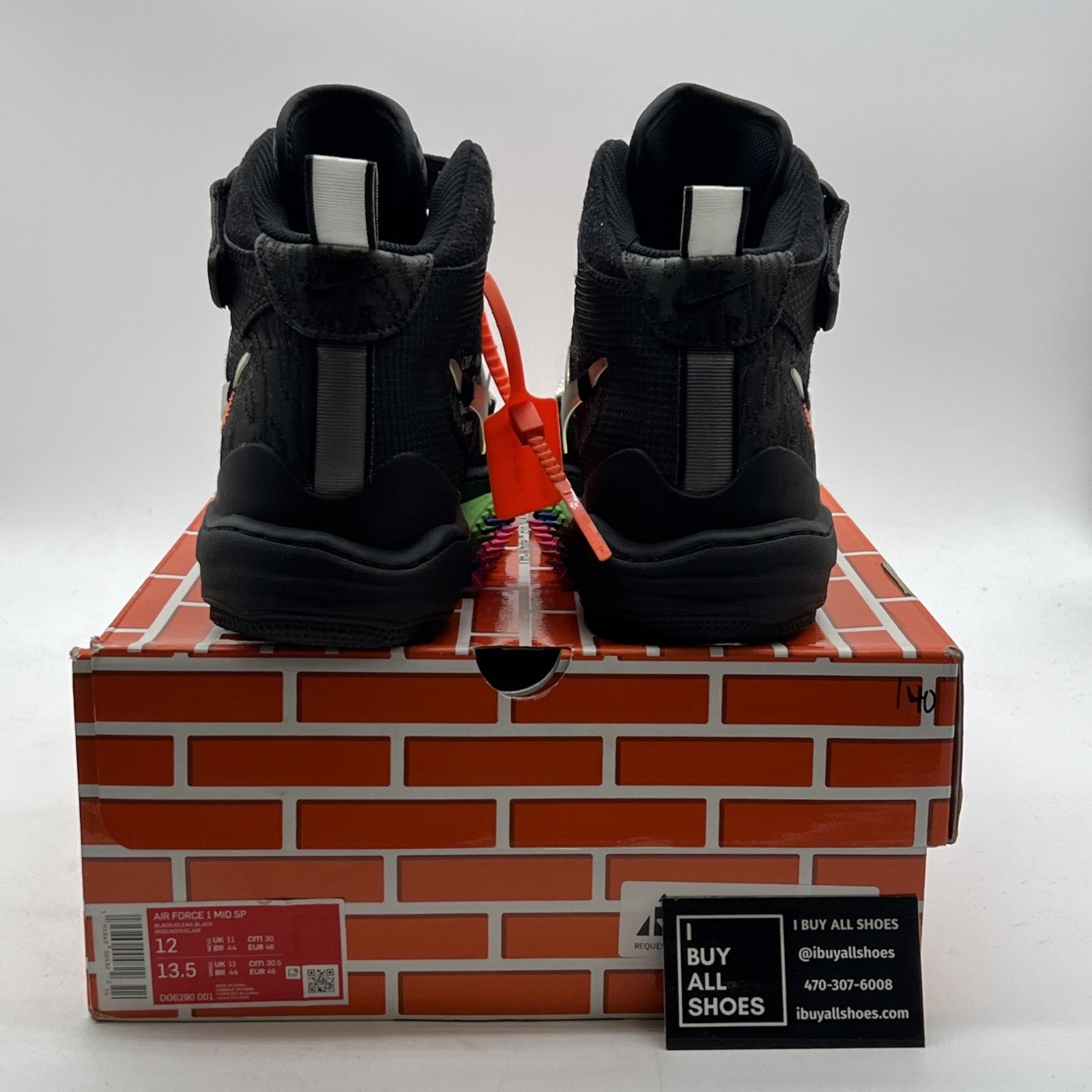 Size 12 - Nike Air Force 1 x Off-White Black 2022 (DO6290-001)