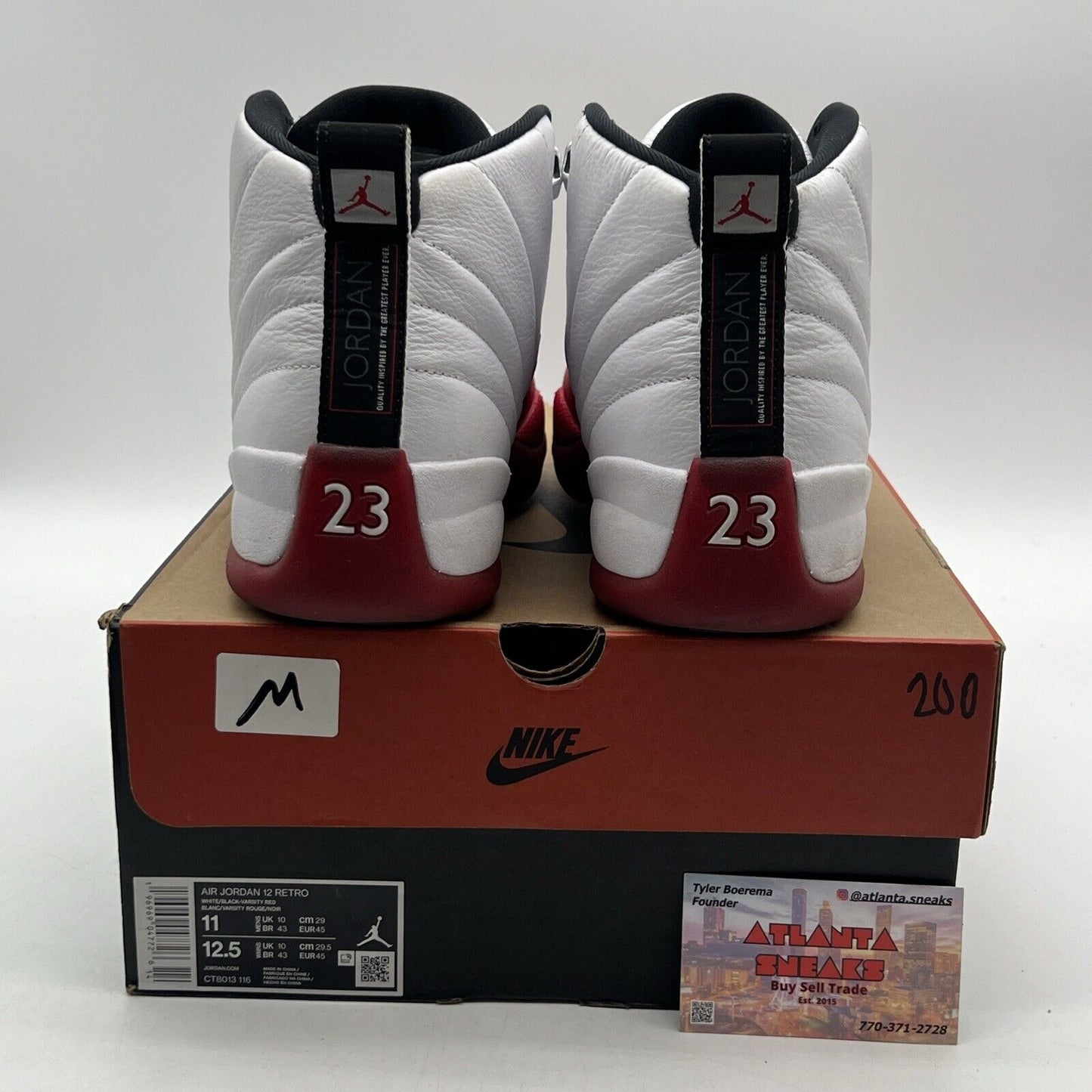 Size 11 - Jordan 12 Retro 2023 Mid Cherry Leather Black (CT8013-116)