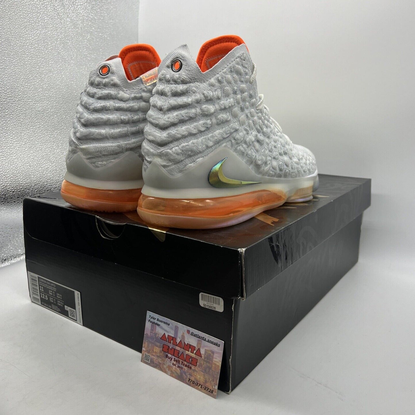 Size 11 - Nike LeBron 17 LMTD Future Air White Orange (CT4843-100)