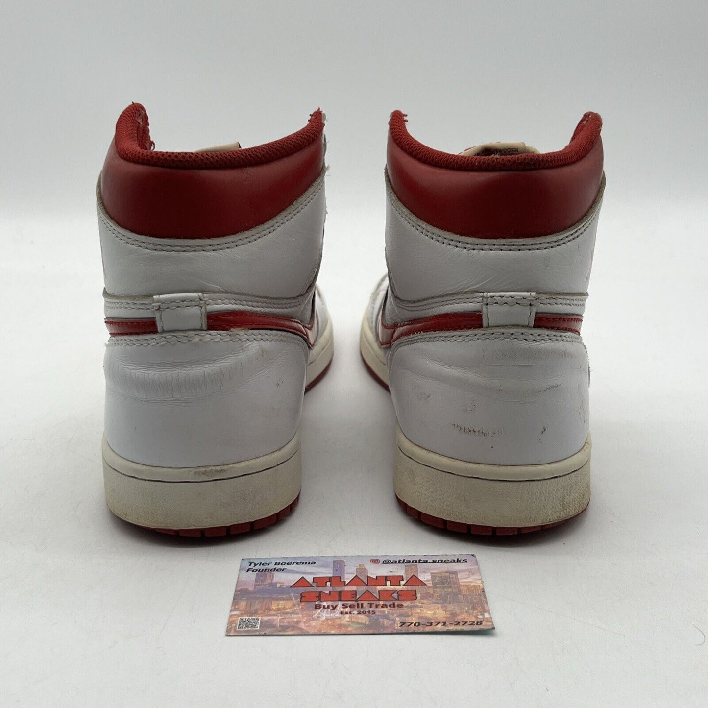 Size 10 - Air Jordan 1 Retro OG High Metallic Red White Leather (555088-103)