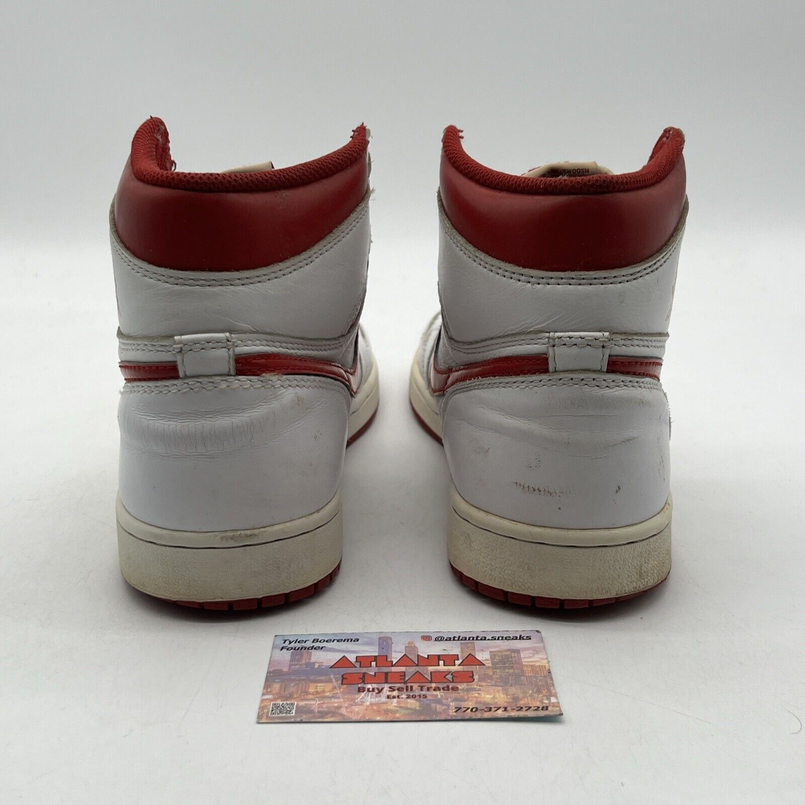 Size 10 - Air Jordan 1 Retro OG High Metallic Red White Leather (555088-103)