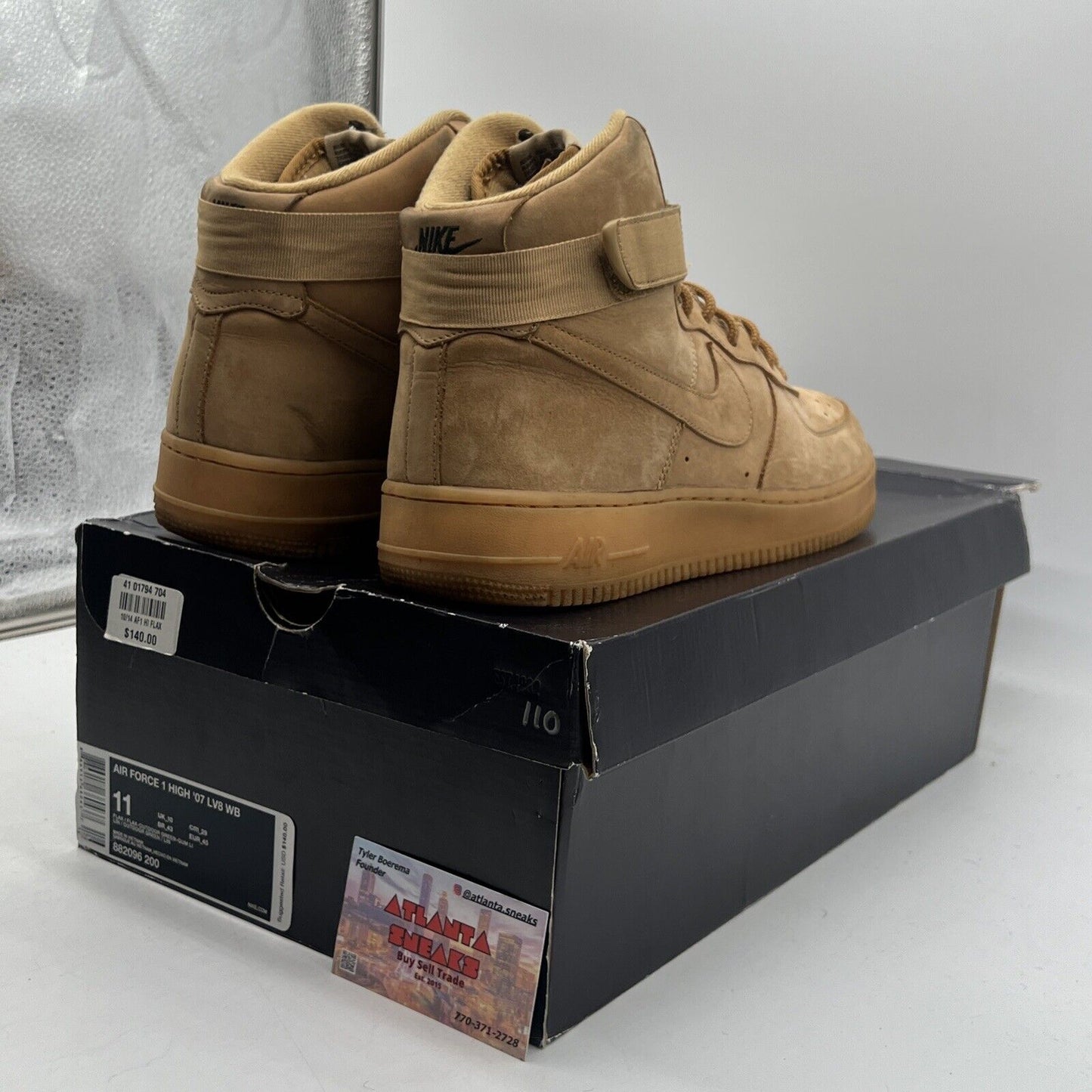 Size 11 - Nike Air Force 1 '07 LV8 WB High Flax Suede (882096-200)