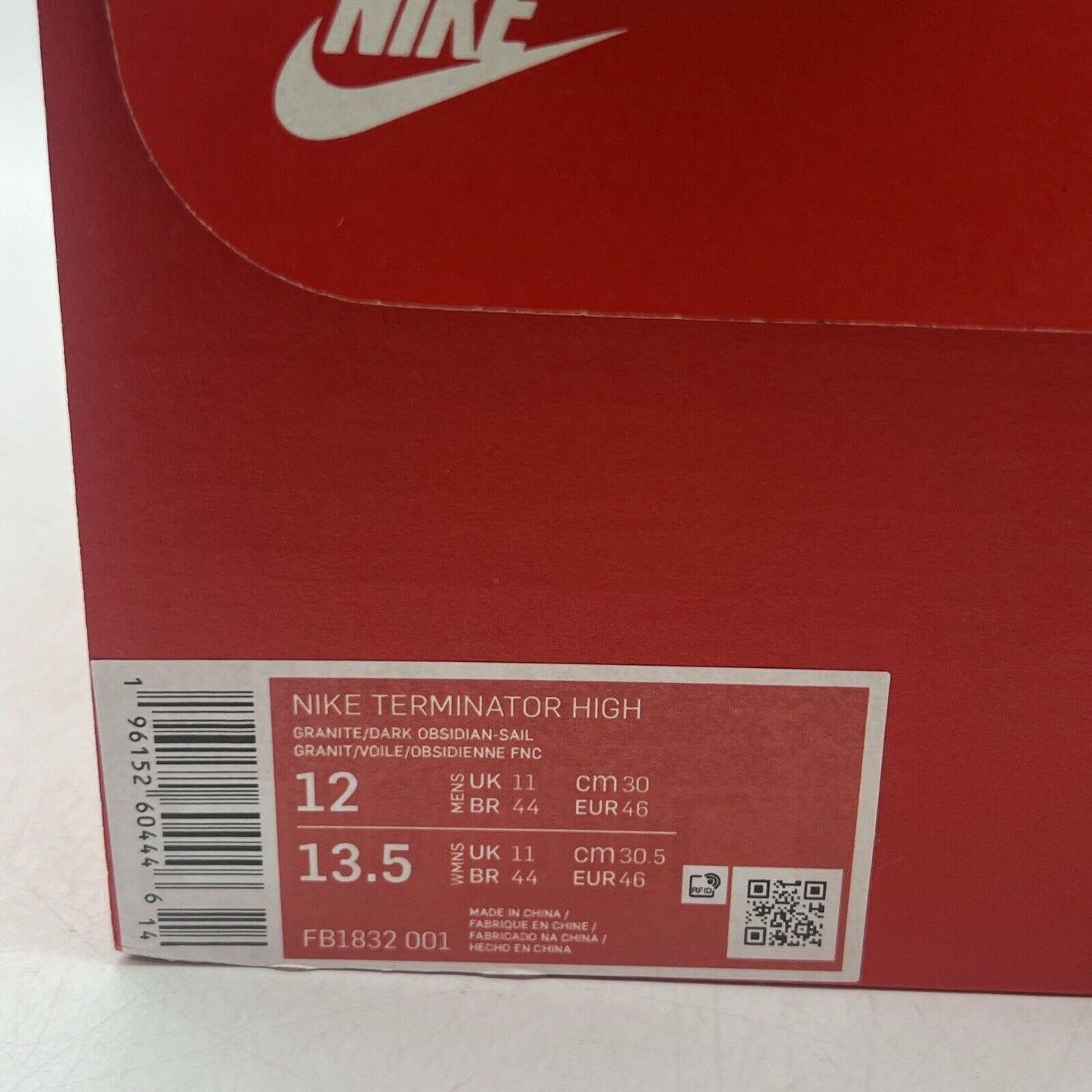 Size 12 - Nike Terminator High Georgetown Grey Navy (FB1832-001)