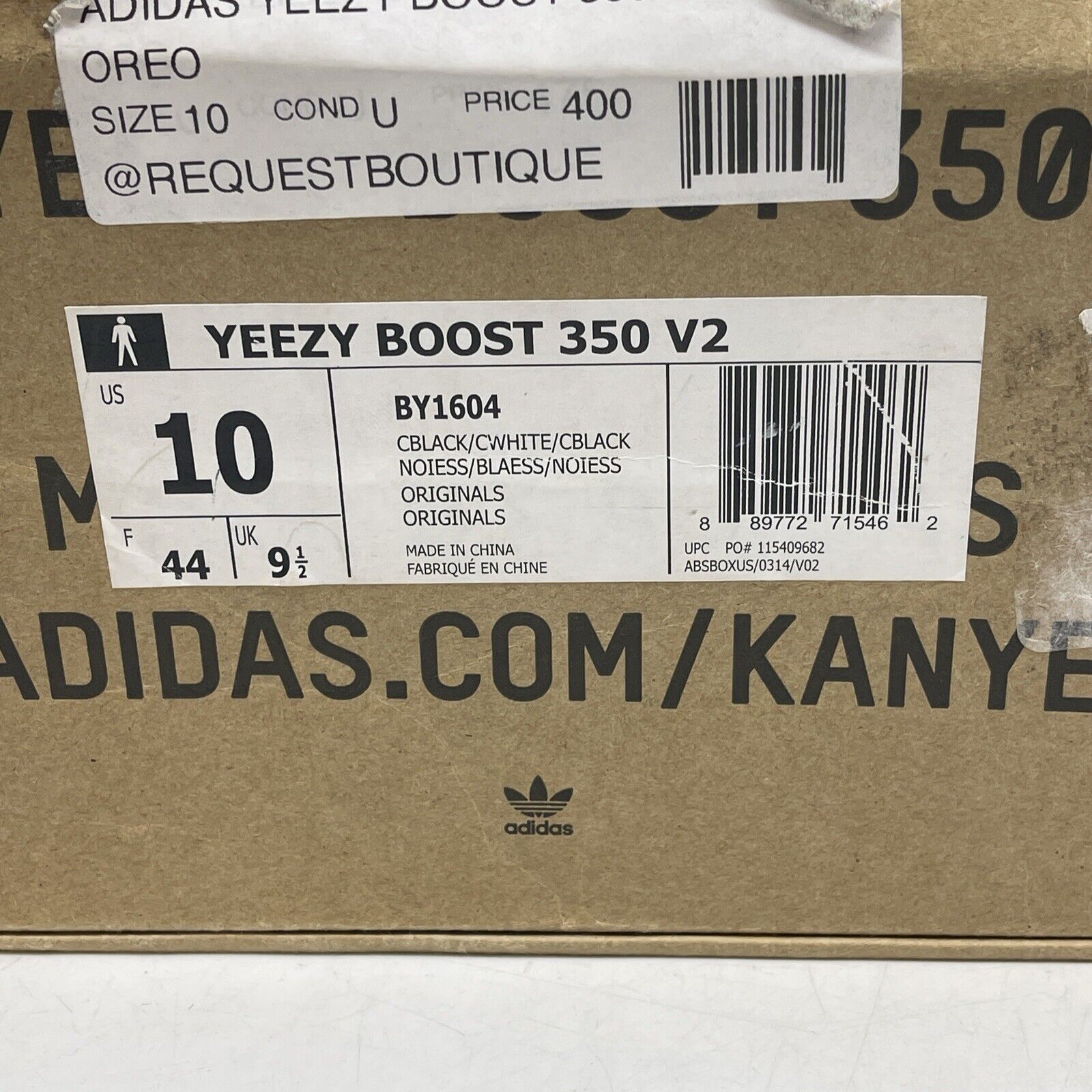 Size 10 - adidas Yeezy Boost 350 V2 Low Oreo Black Brown (BY1604)