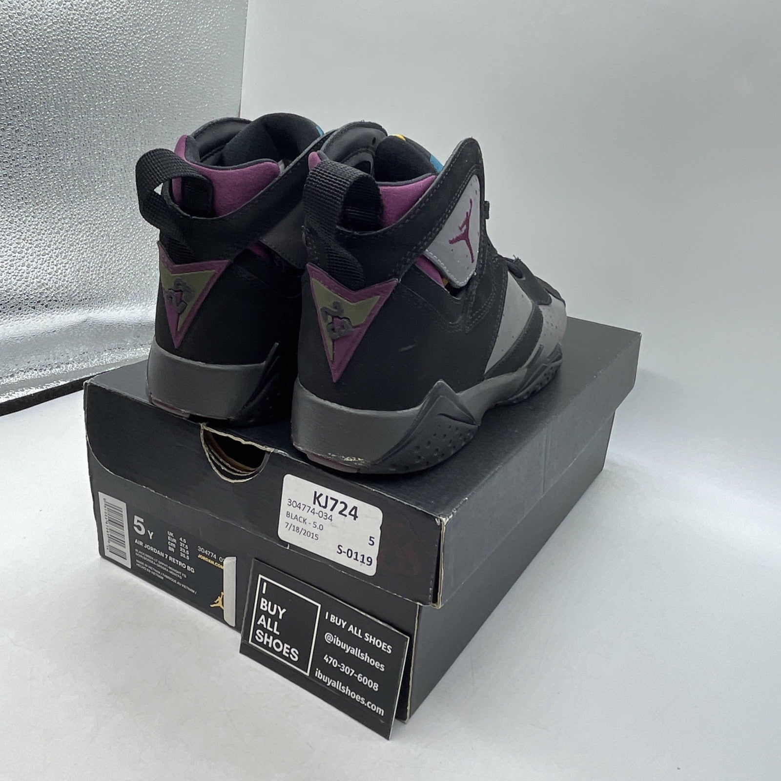 Size 5Y - Air Jordan 7 Retro Bordeaux 2015 (304774-034)