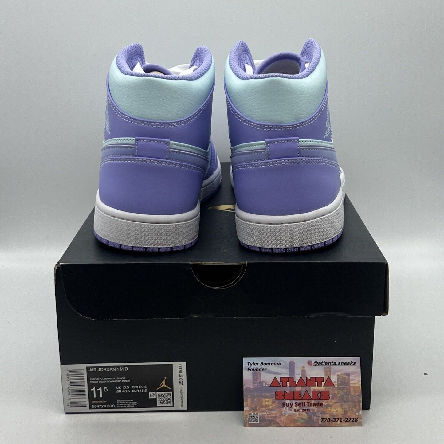 Size 11.5 - Jordan 1 Mid Purple Brand New Og All