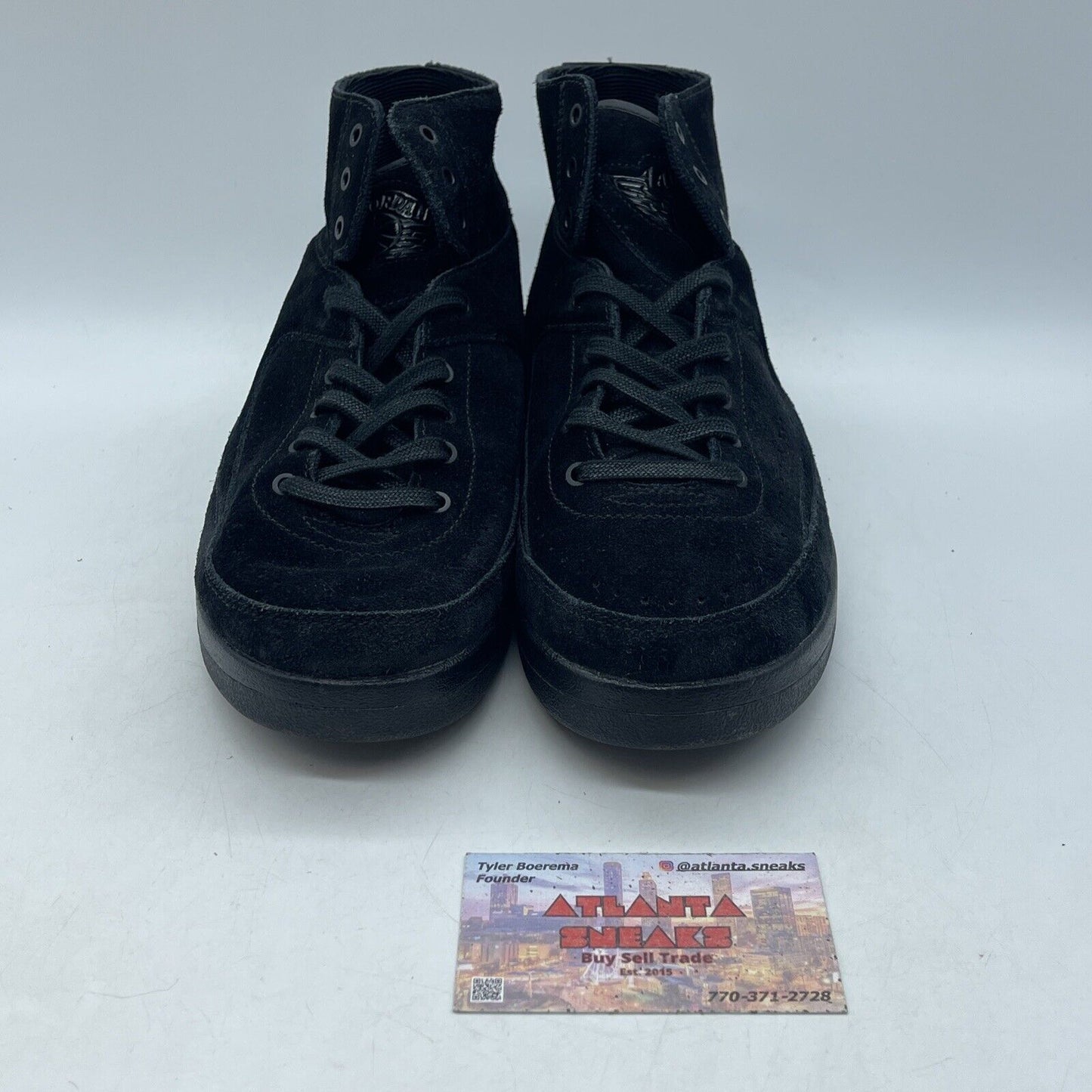 Size 7.5 - Air Jordan 2 Retro Deconstructed Triple Black Suede (897521-010)