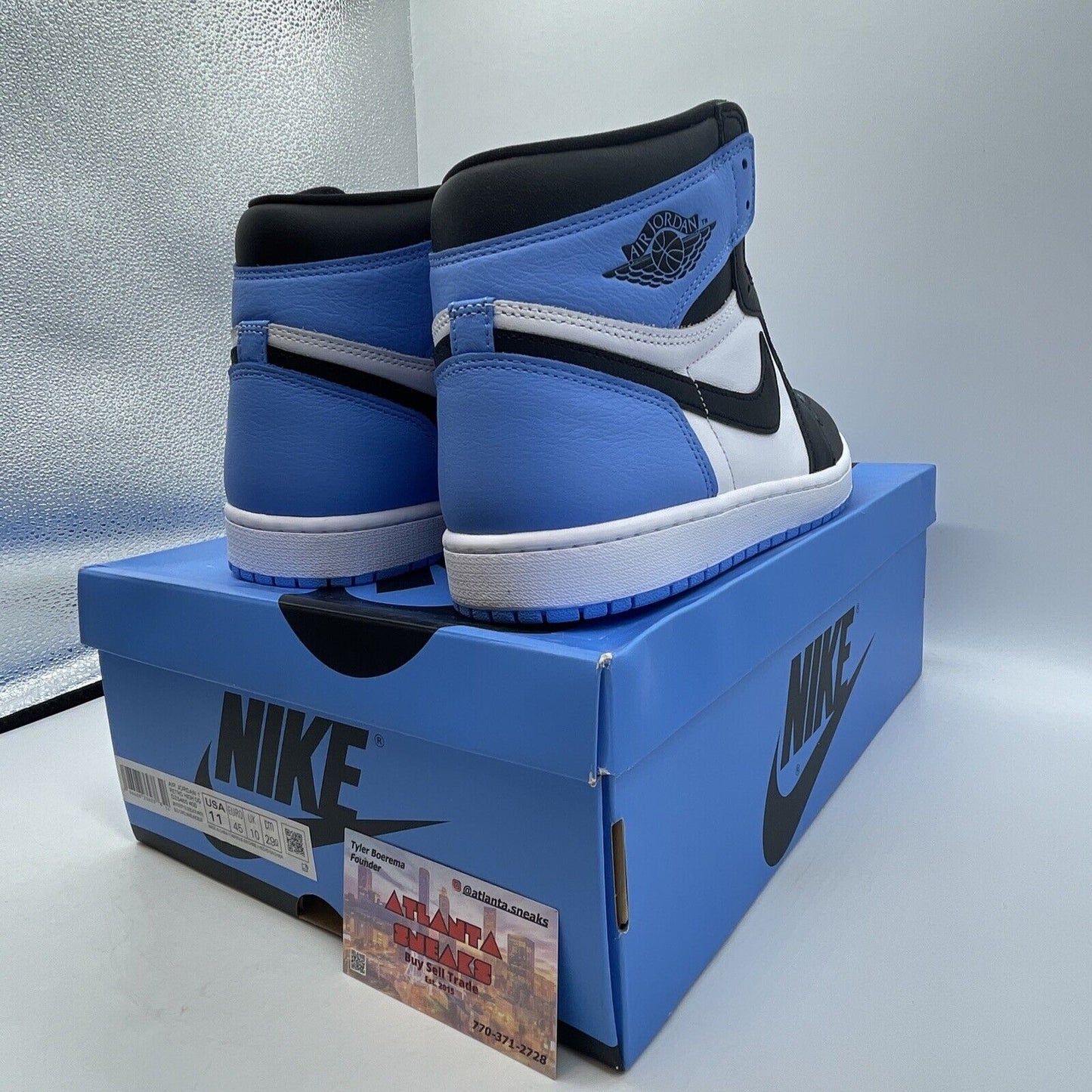 Size 11 - Jordan 1 Retro OG High UNC Toe White Black Blue Leather (DZ5485-400)