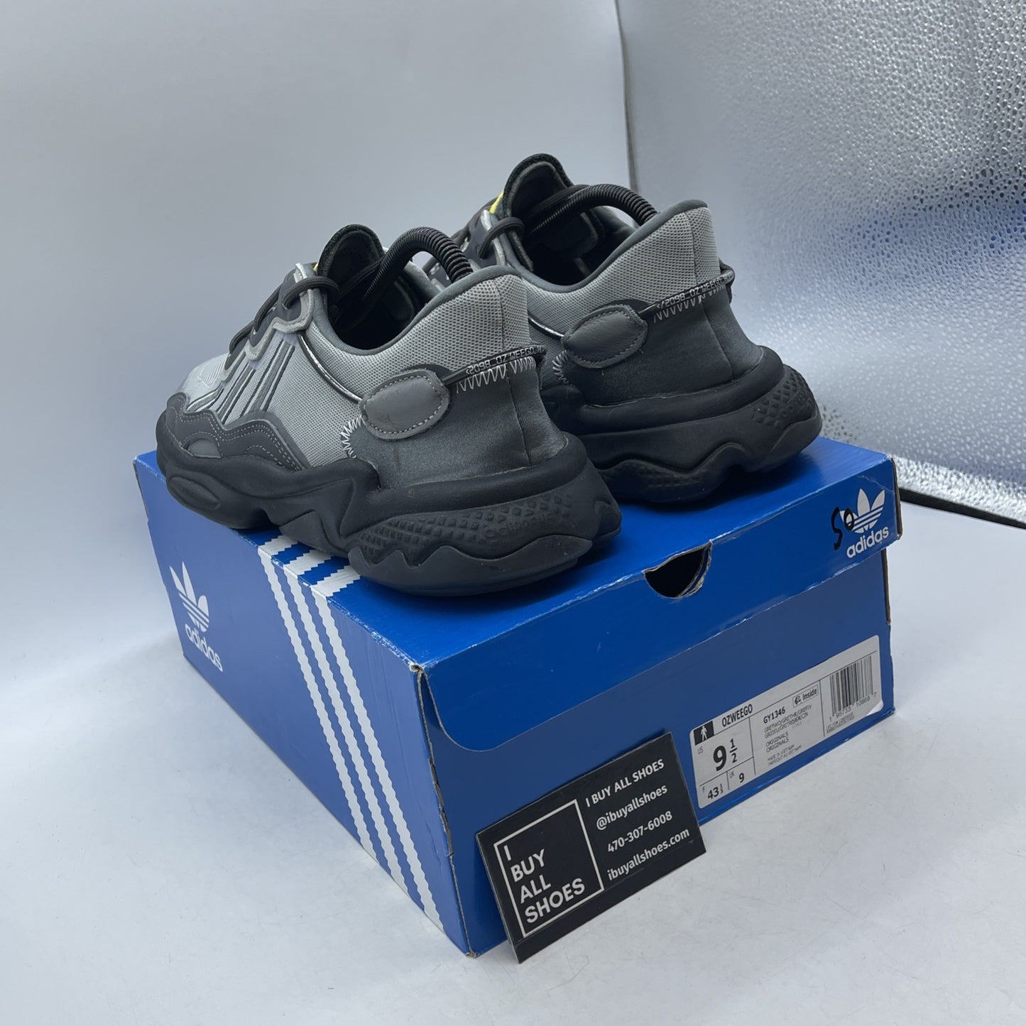 Size 9.5 - Adidas Ozweego Light Grey Dark Grey (GY1346)