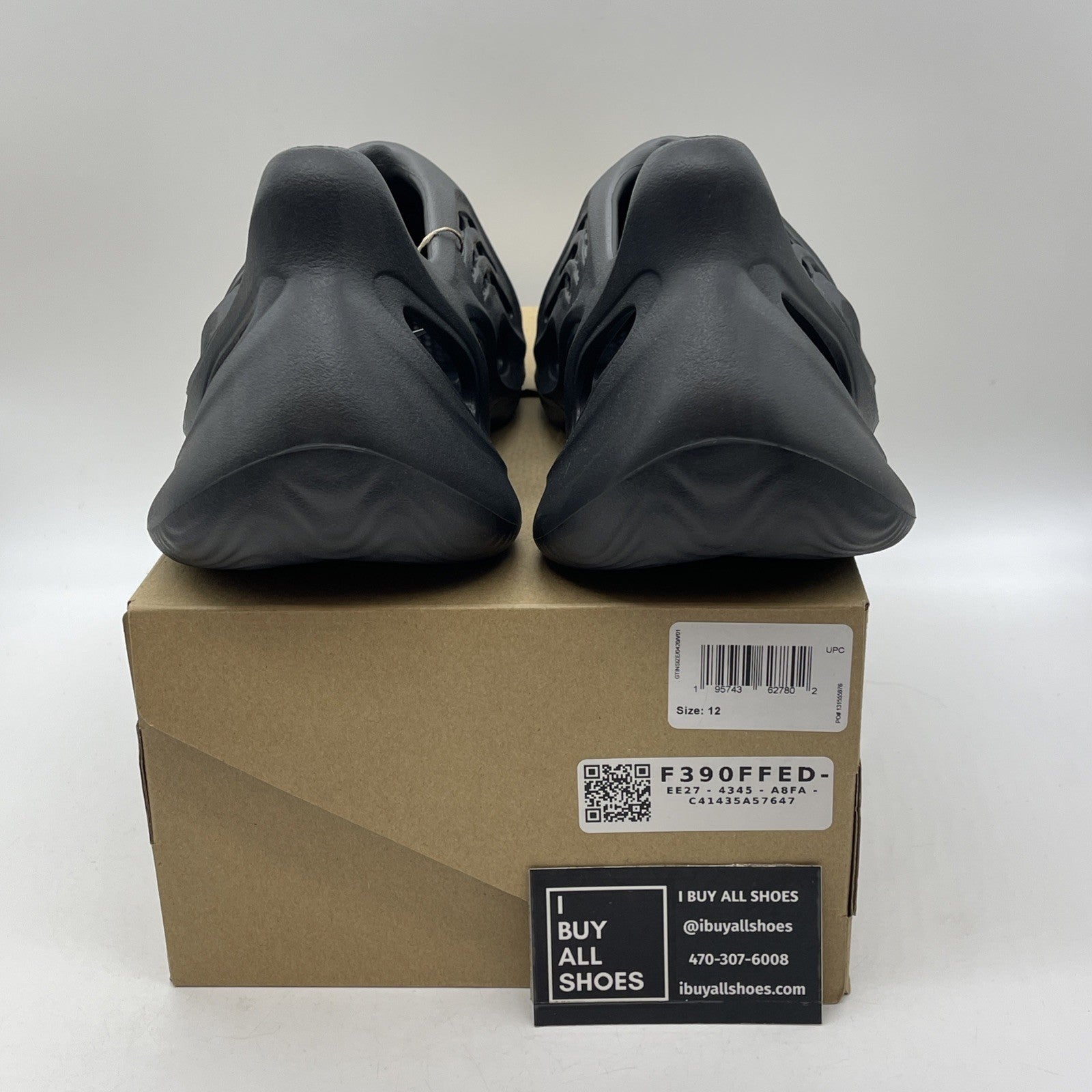 Size 12 - Adidas Yeezy Foam Runner RNR Onyx Black (HP8739)