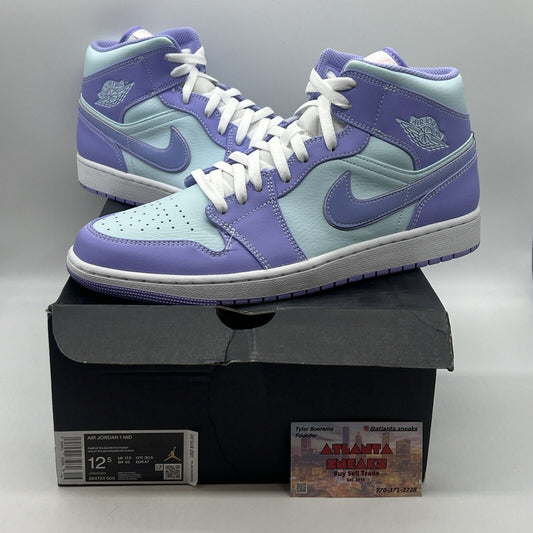 Size 12.5 - Jordan 1 Mid Purple Brand New Og All White