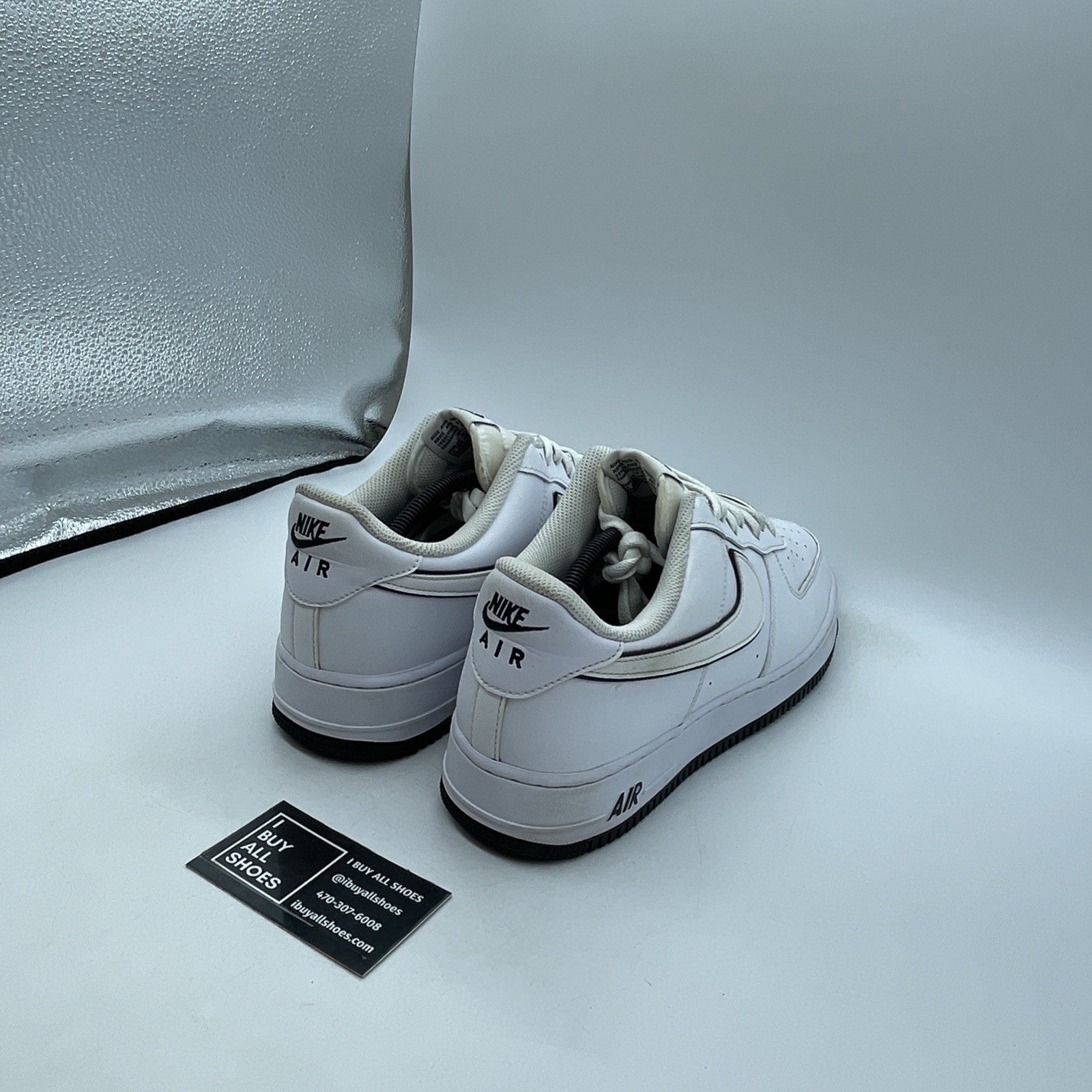 Size 12 - Nike Air Force 1 '07 White Black Outline (DV0788-103)