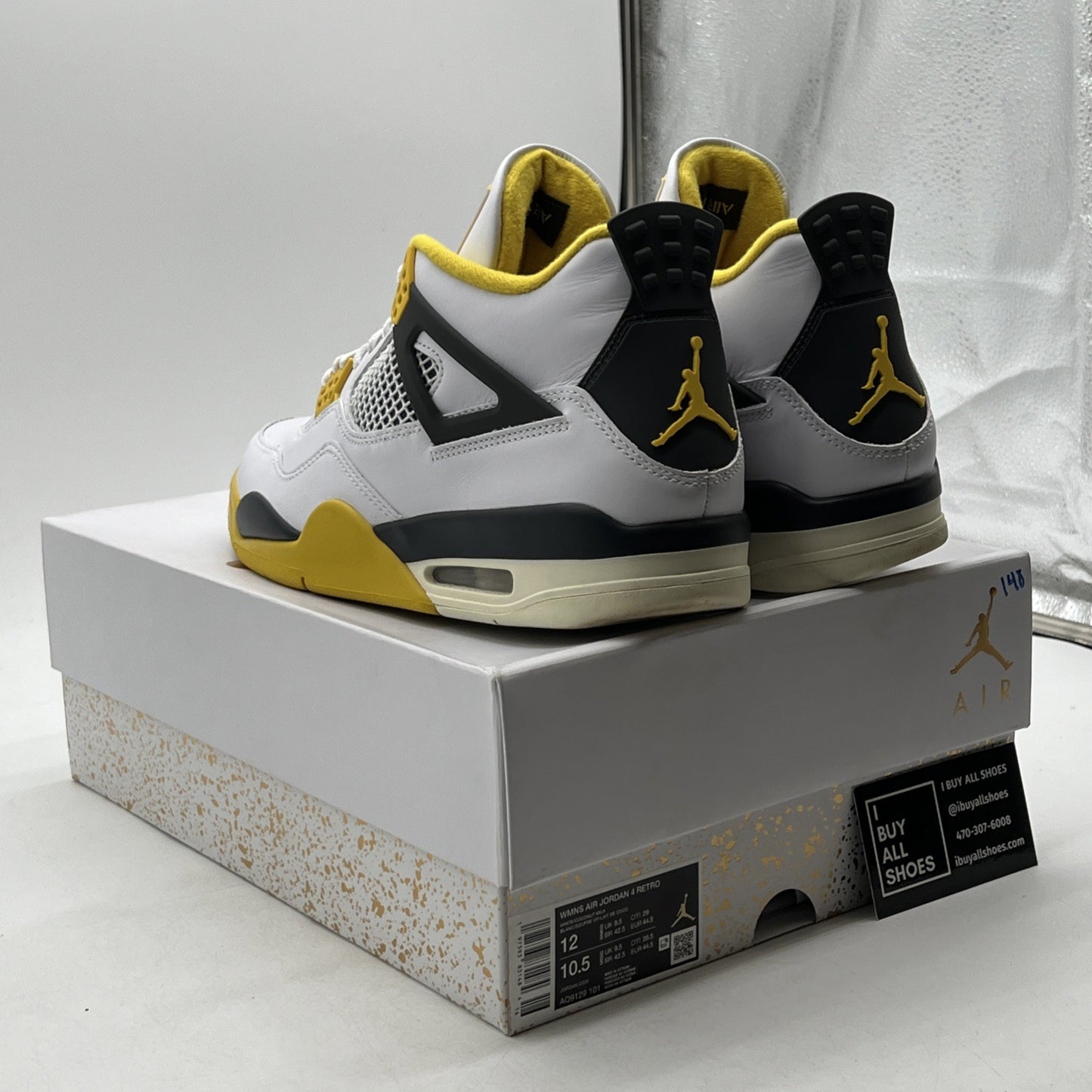 Size 12 - Air Jordan 4 Retro Vivid Sulfur W (AQ9129-101)