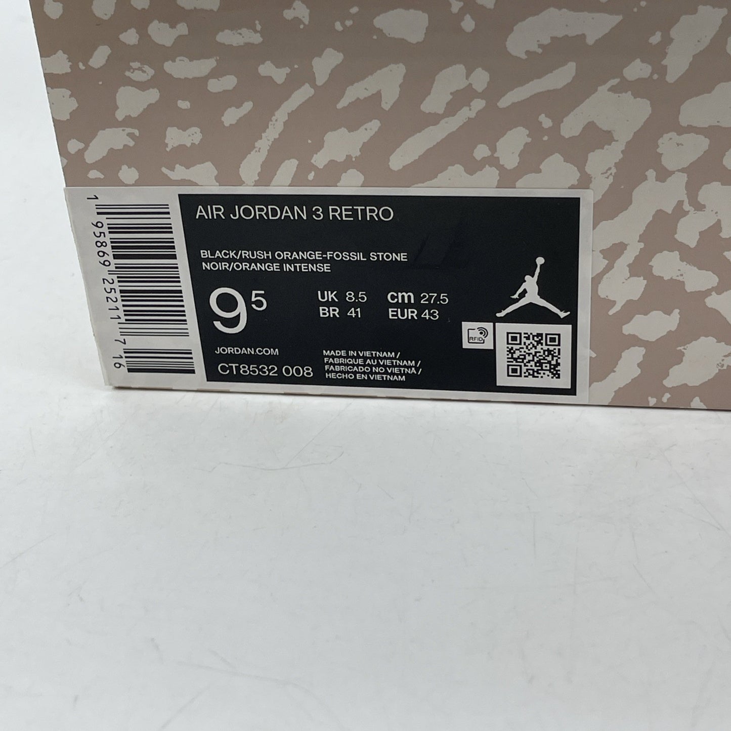 Size 9.5 - Air Jordan 3 Retro Mid Desert Elephant Suede Leather (CT8532-008)